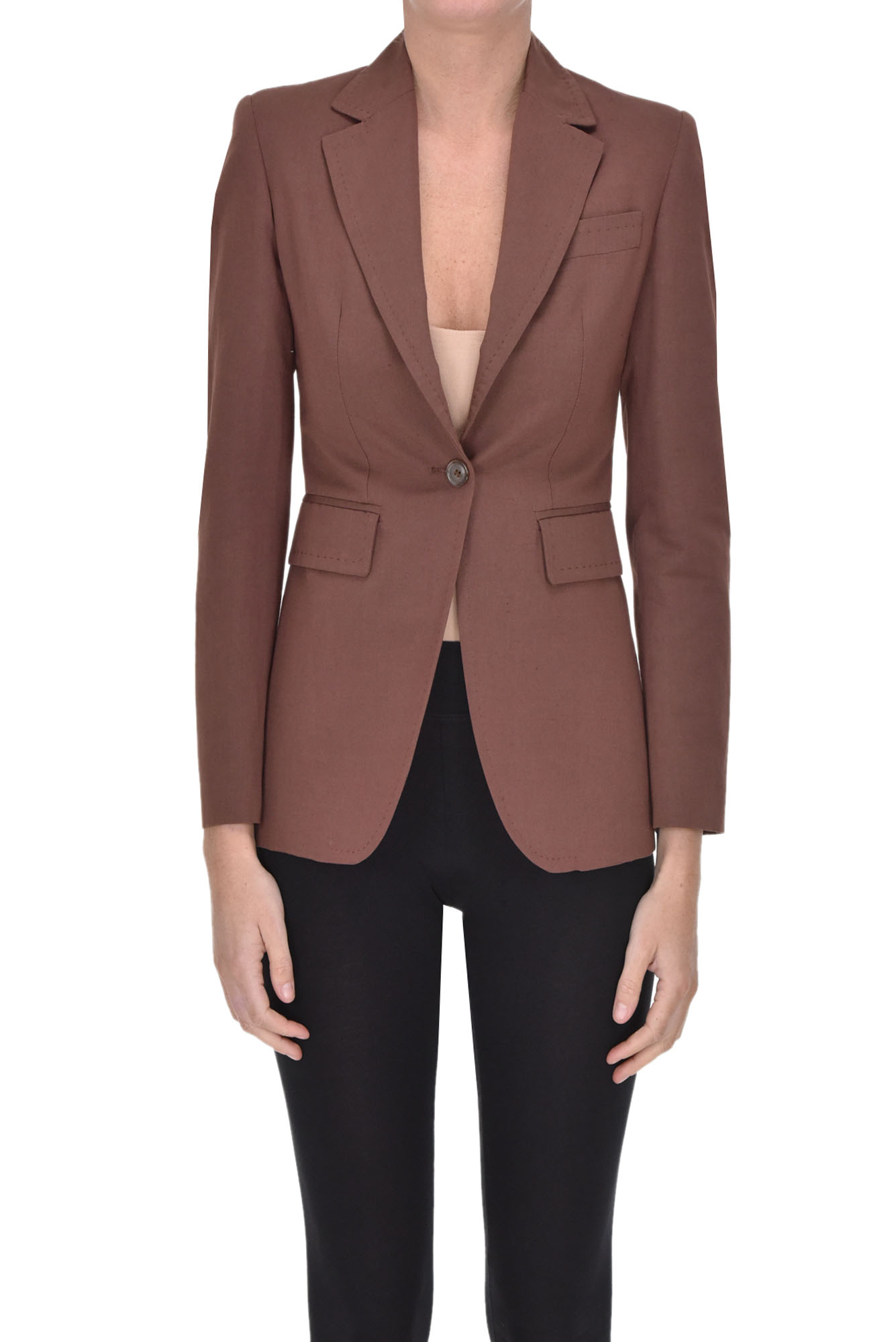 Cotton and linen blazer