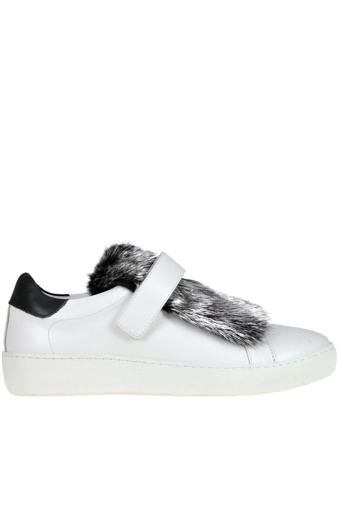 MONCLER LUCIE FUR INSERT SNEAKERS