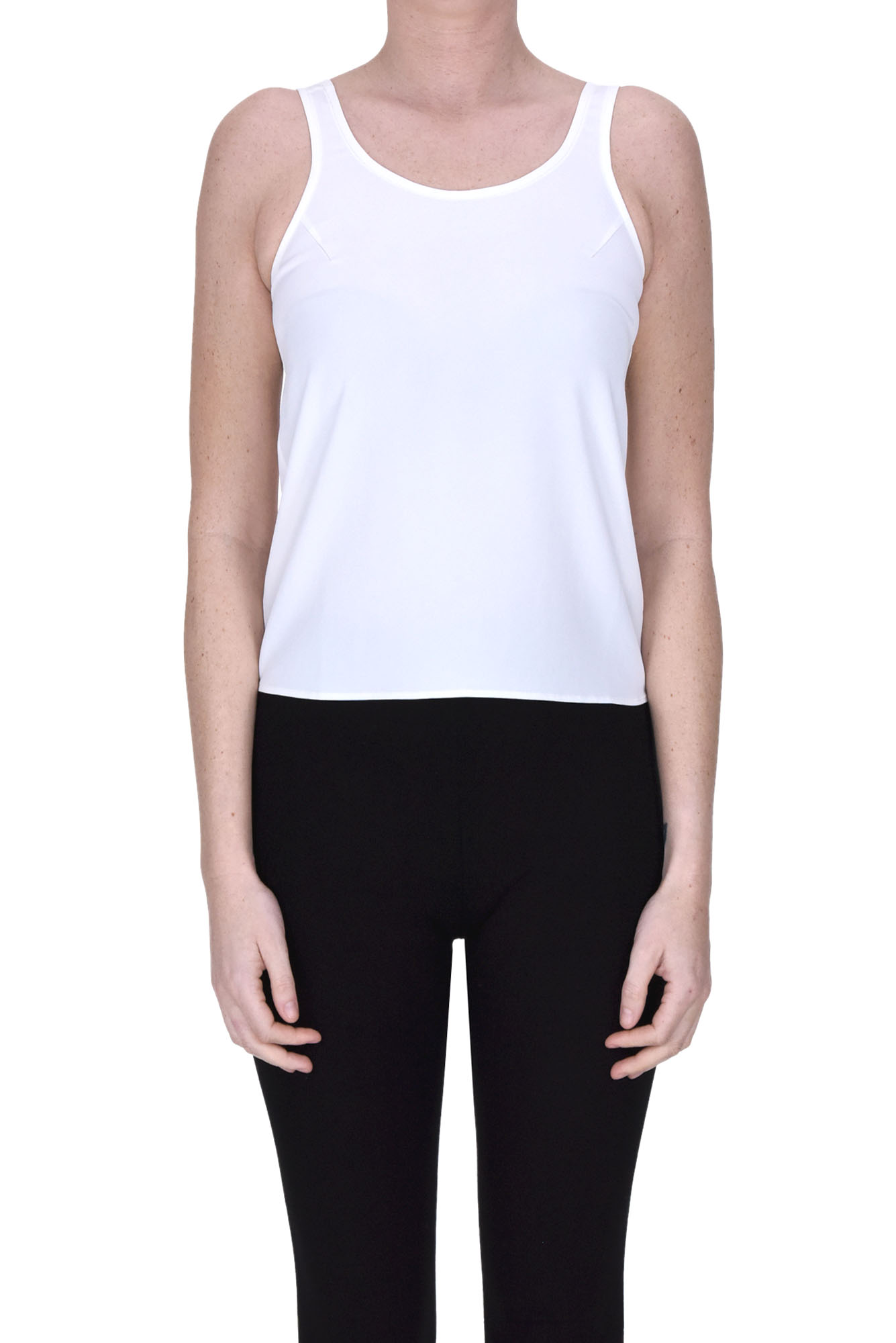 Shop Vis-a-vis Flared Tank Top In Ivory