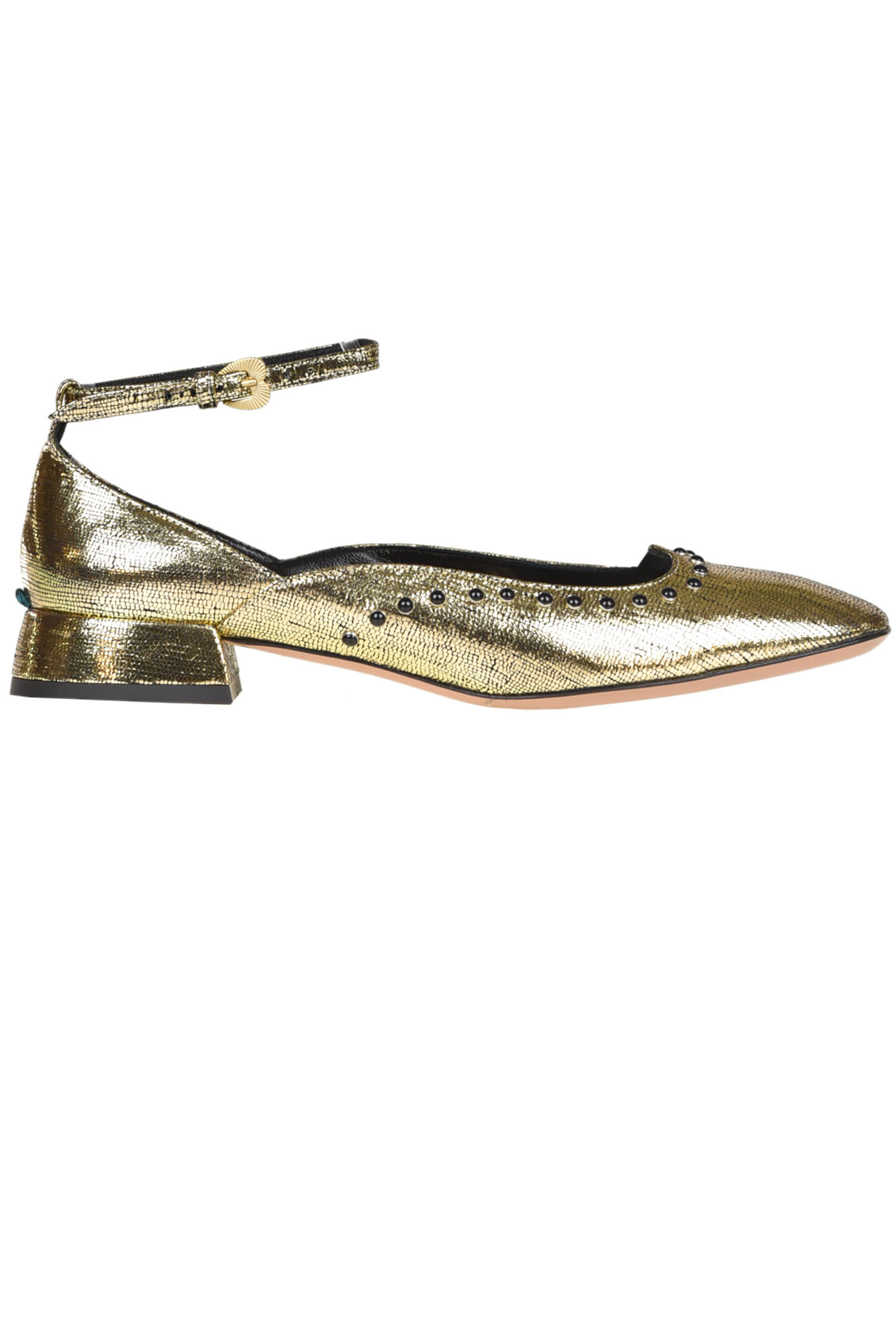 A.bocca Metallic Effect Leather Ballerinas In Gold