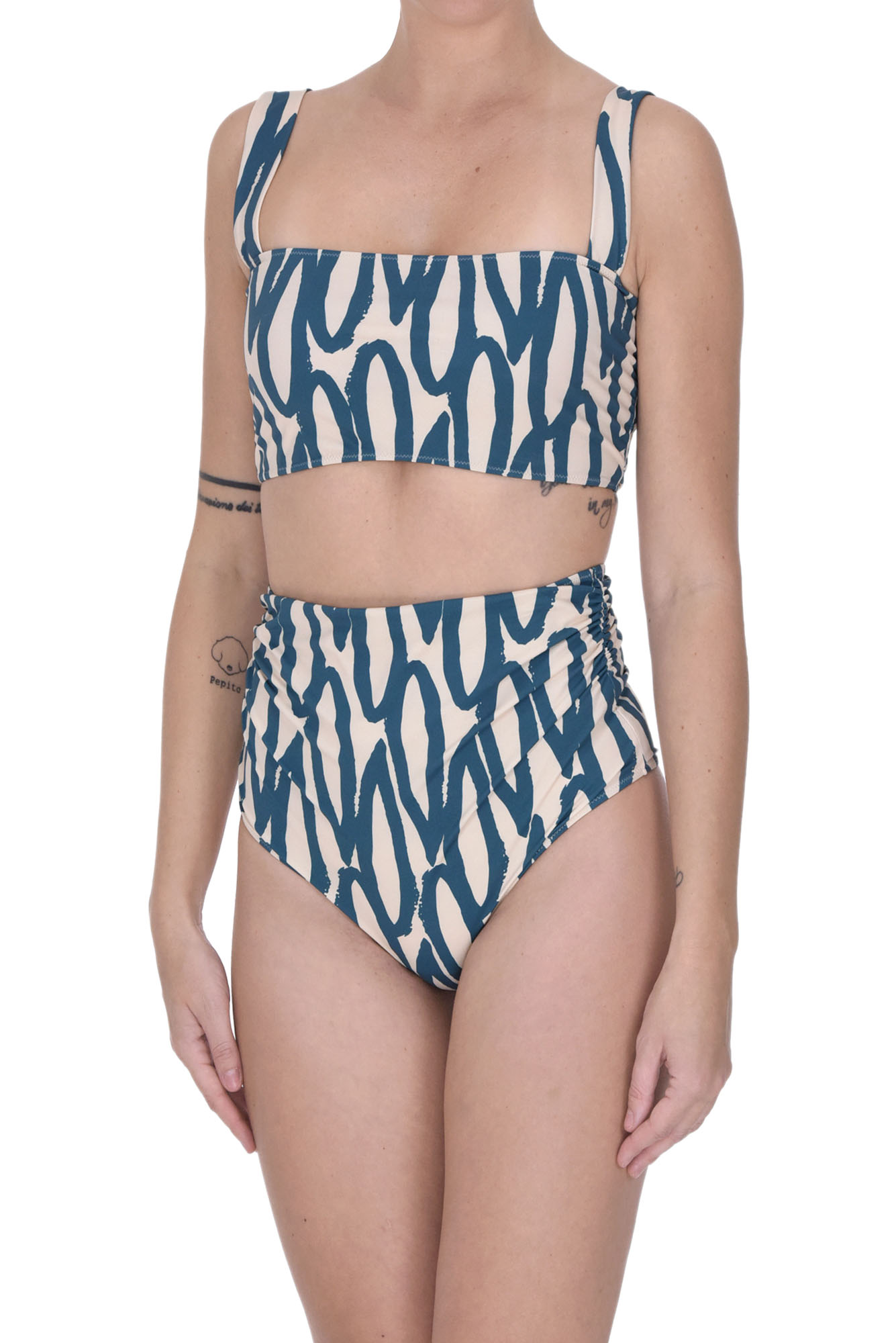 Shop Liviana Conti High Rise Bikini In Multicoloured