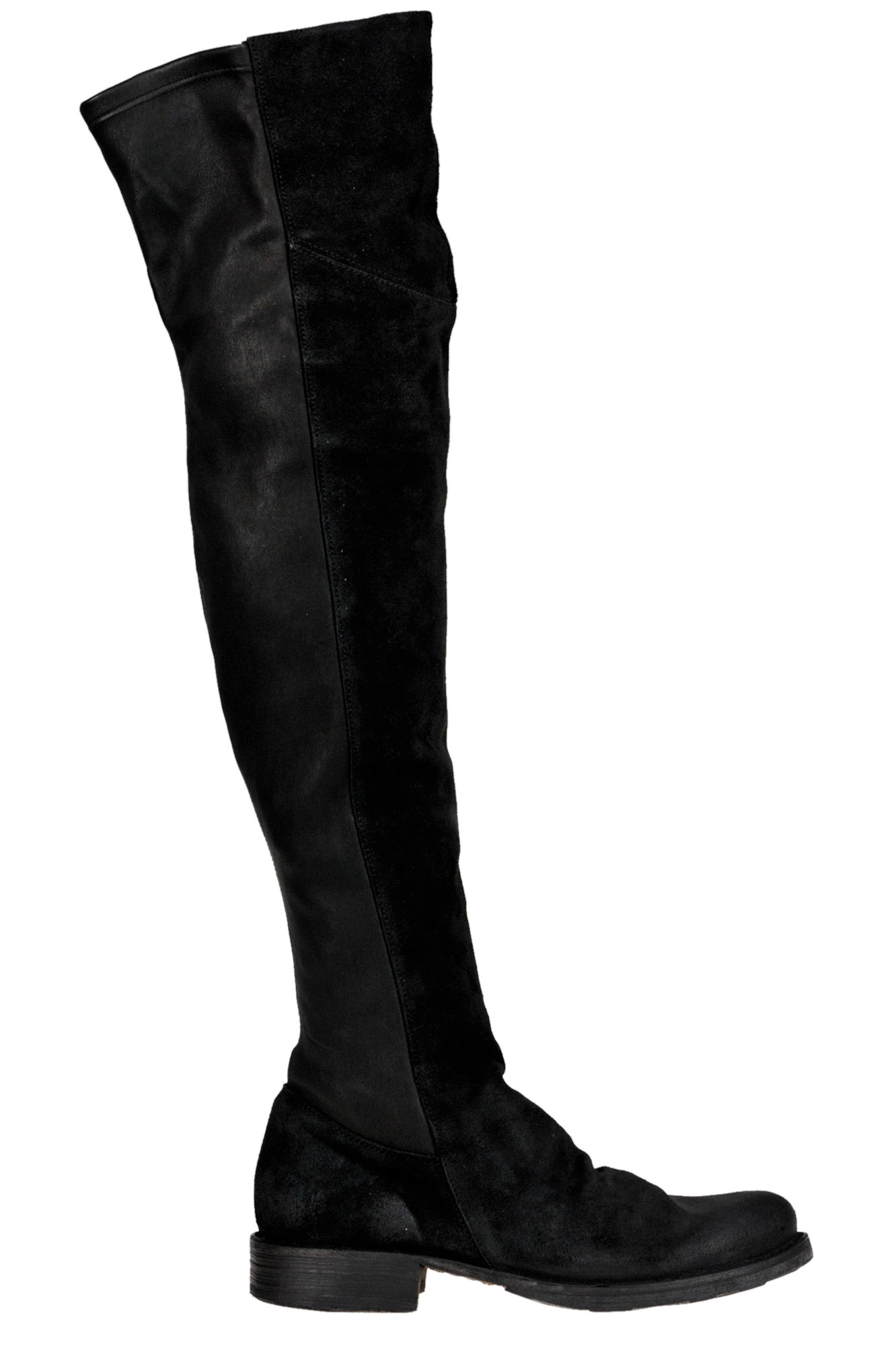 Fiorentini + Baker Evita Suede Over The Knee Boots In Black