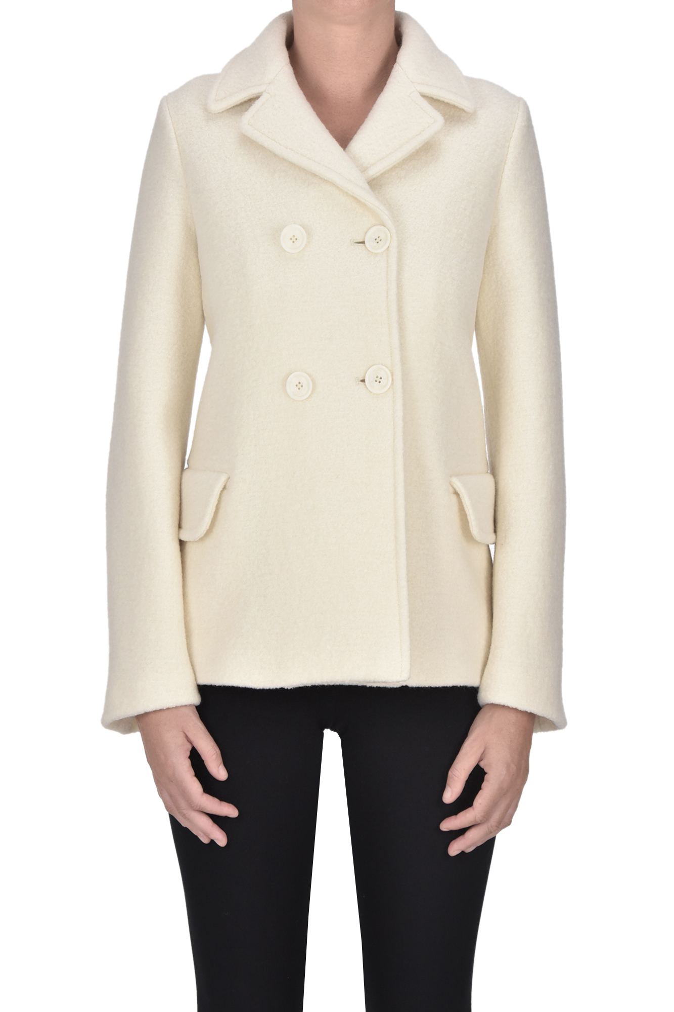 Aspesi Wool Caban In White