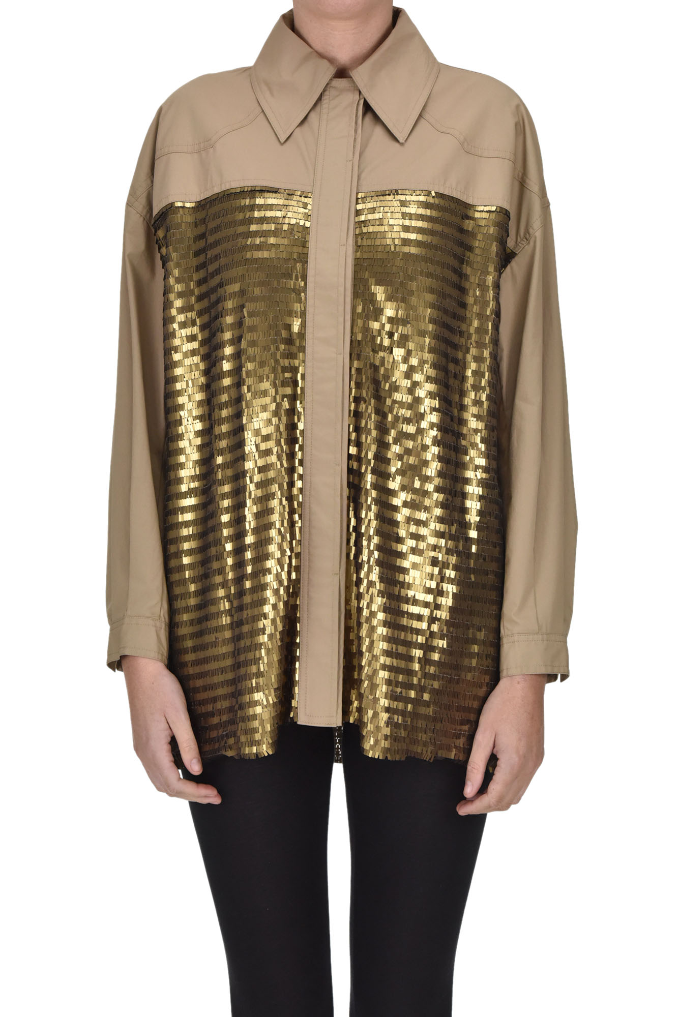 OOFWear Sequin Bomber Jacket - Gold