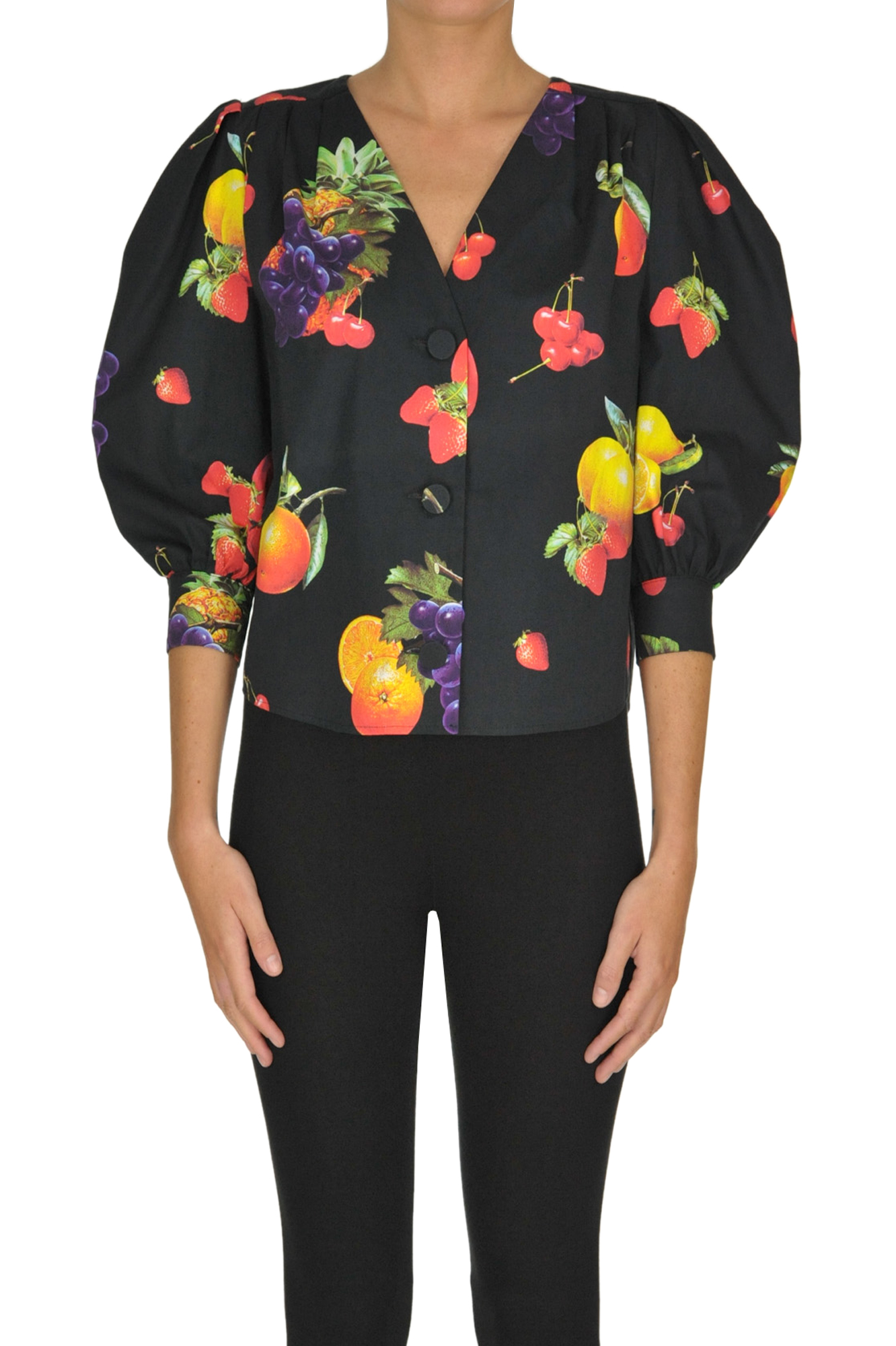 Cropped printed shirt