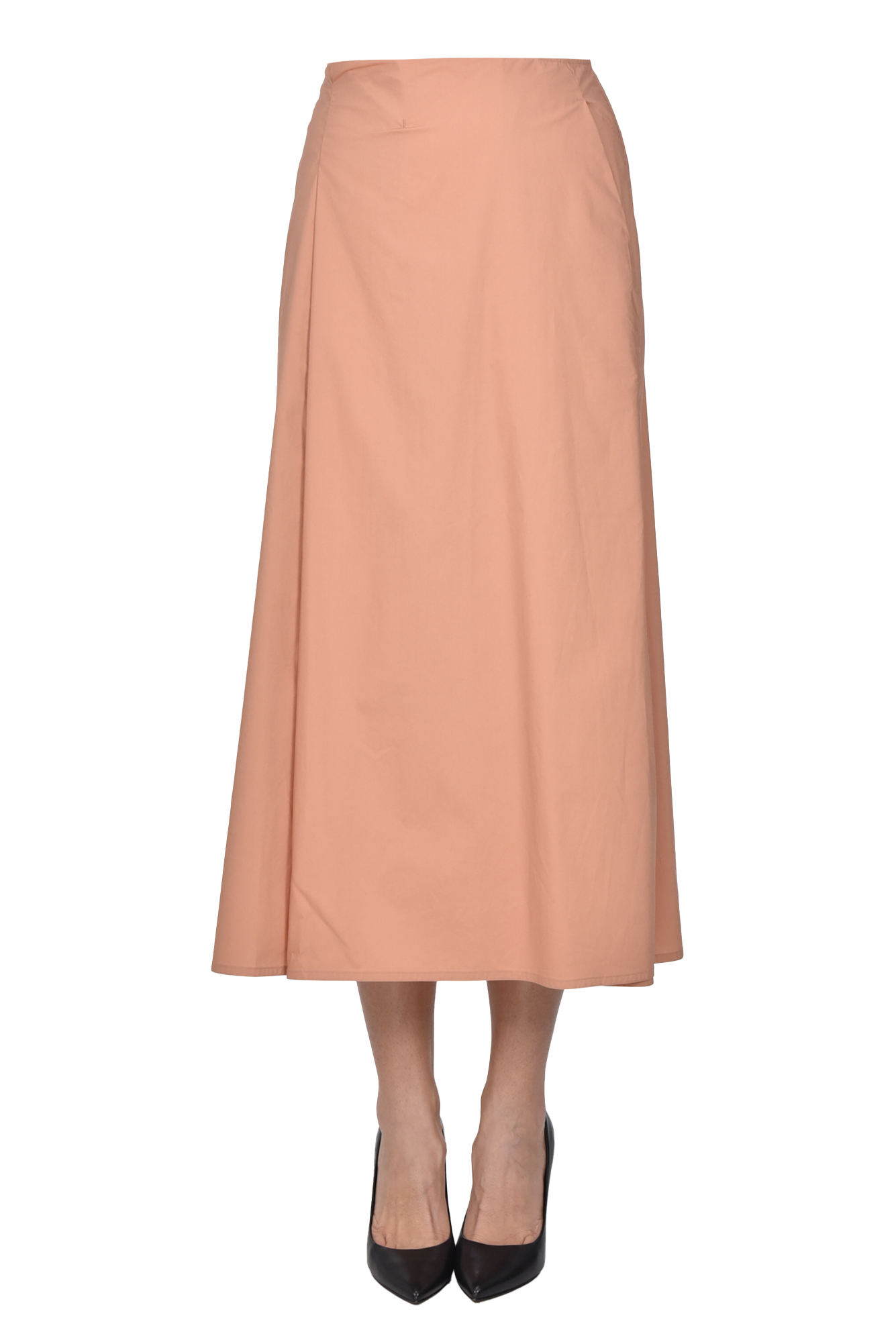 Sofie D'hoore Flared Cotton Skirt In Salmon