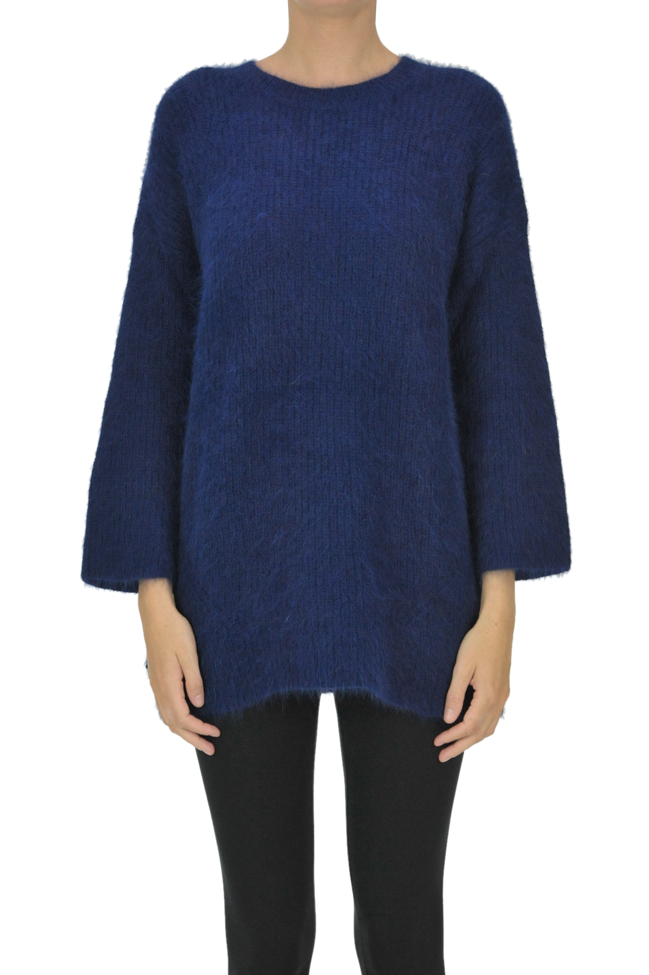 Bellerose Angora-blend Pullover In Blue