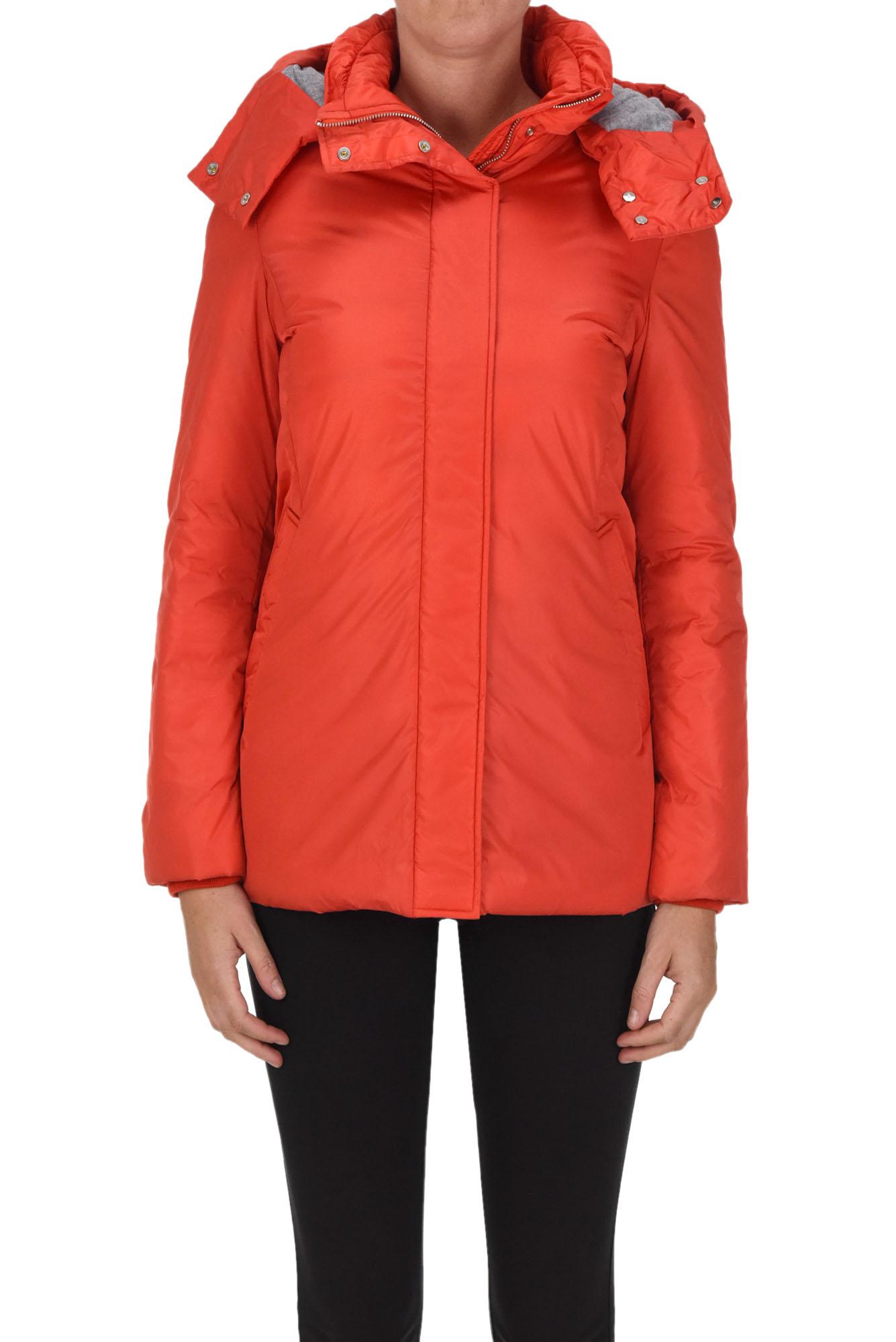 Add Parka Style Down Jacket In Coral