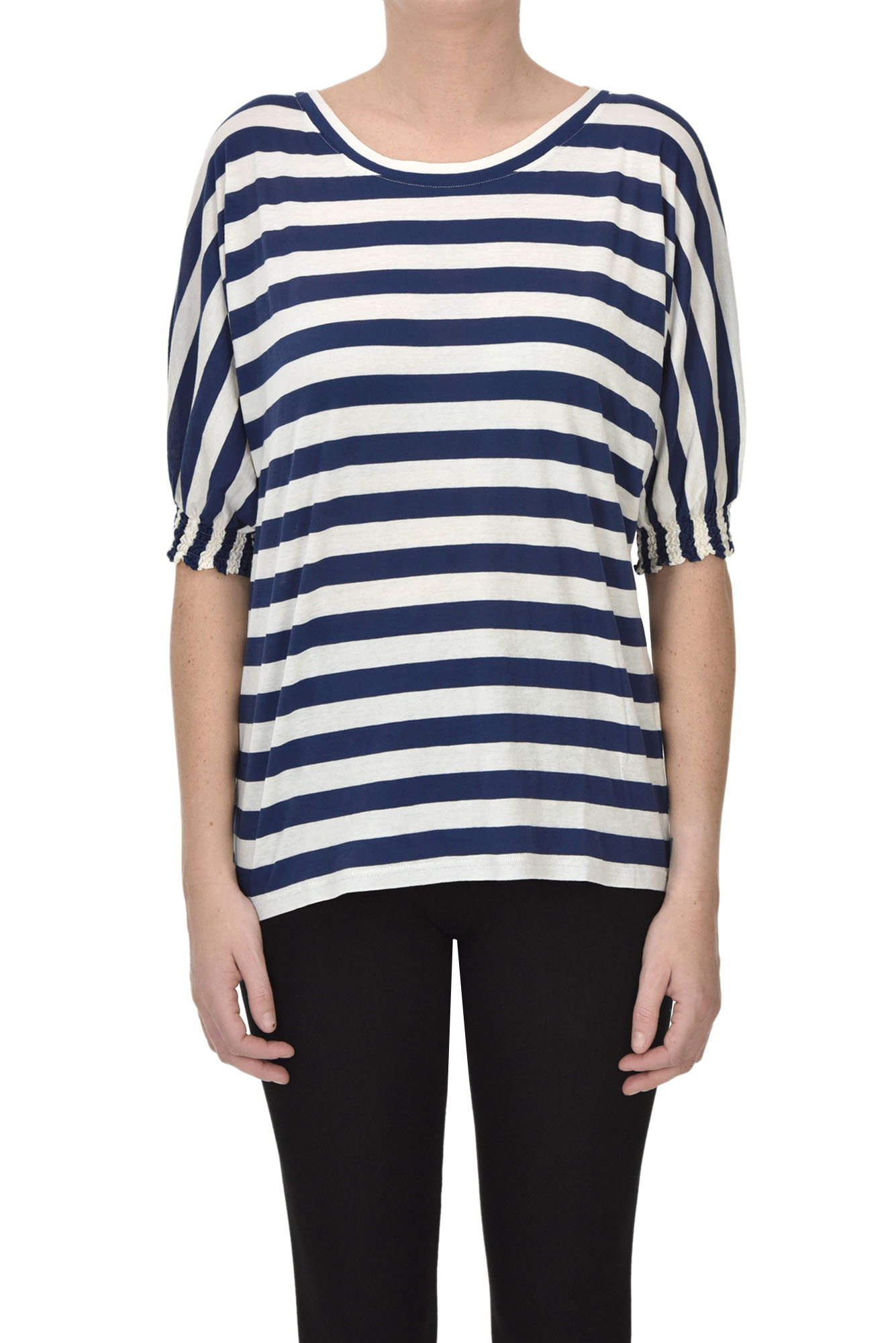Scaglione Striped T-shirt In Navy Blue