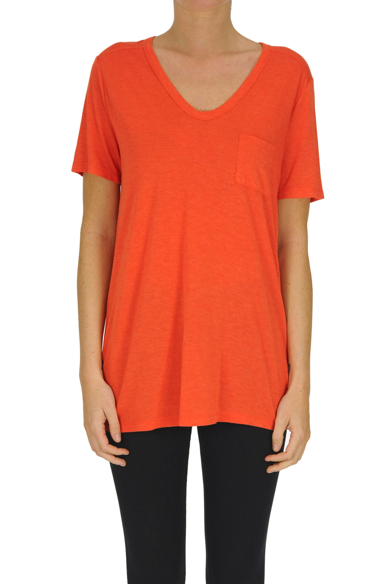 Alexander Wang Rayon T-shirt In Orange