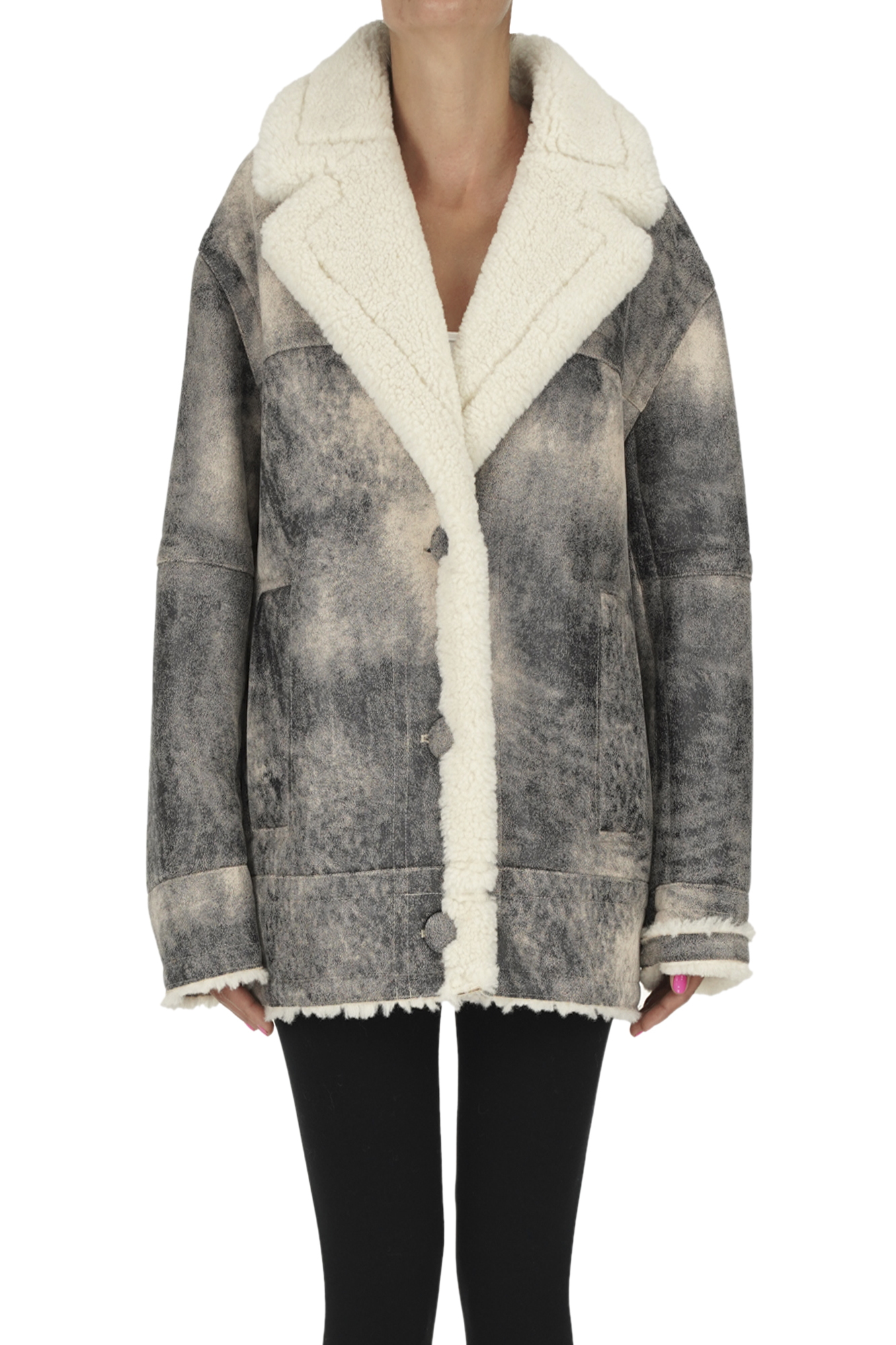 Stand Studio Eco-shearling Jacket In Multi