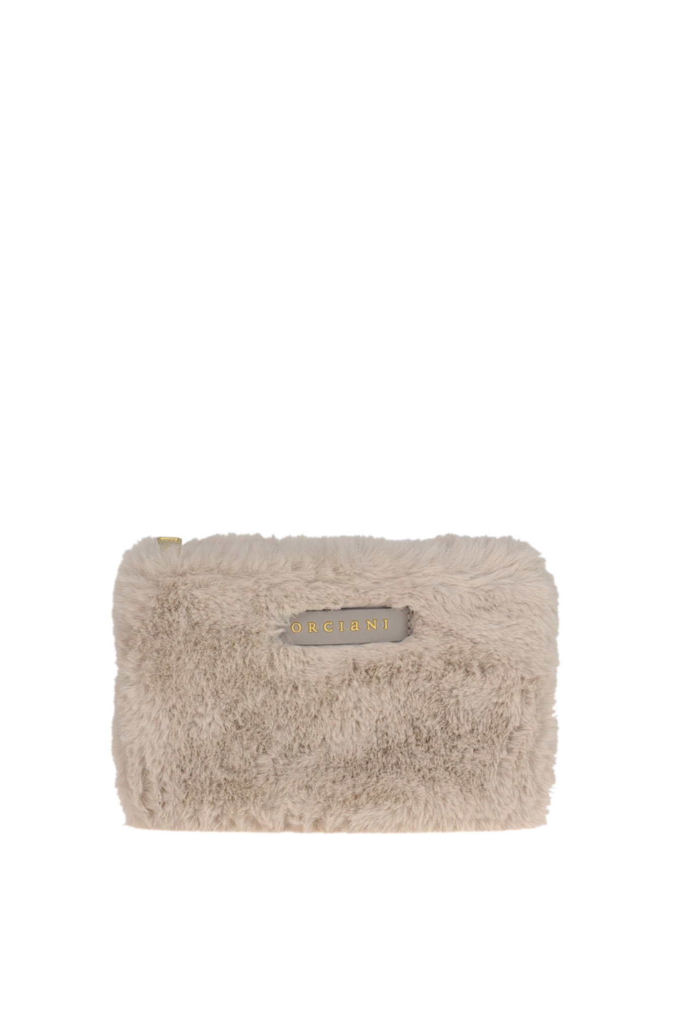 Orciani Eco-fur Pouch In Beige