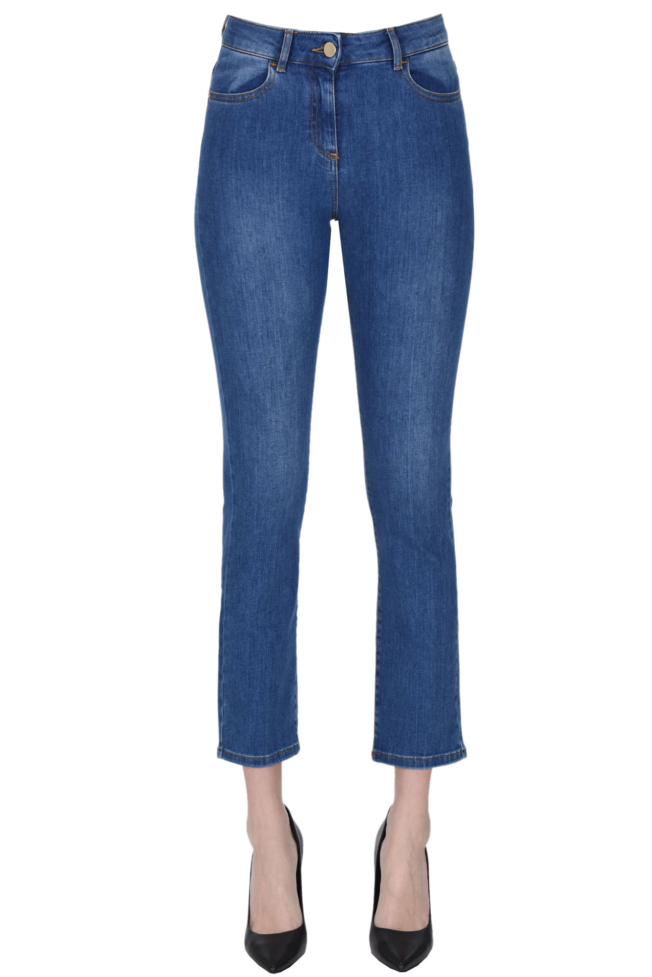 Shop Nenette Straight Leg Jeans In Light Denim