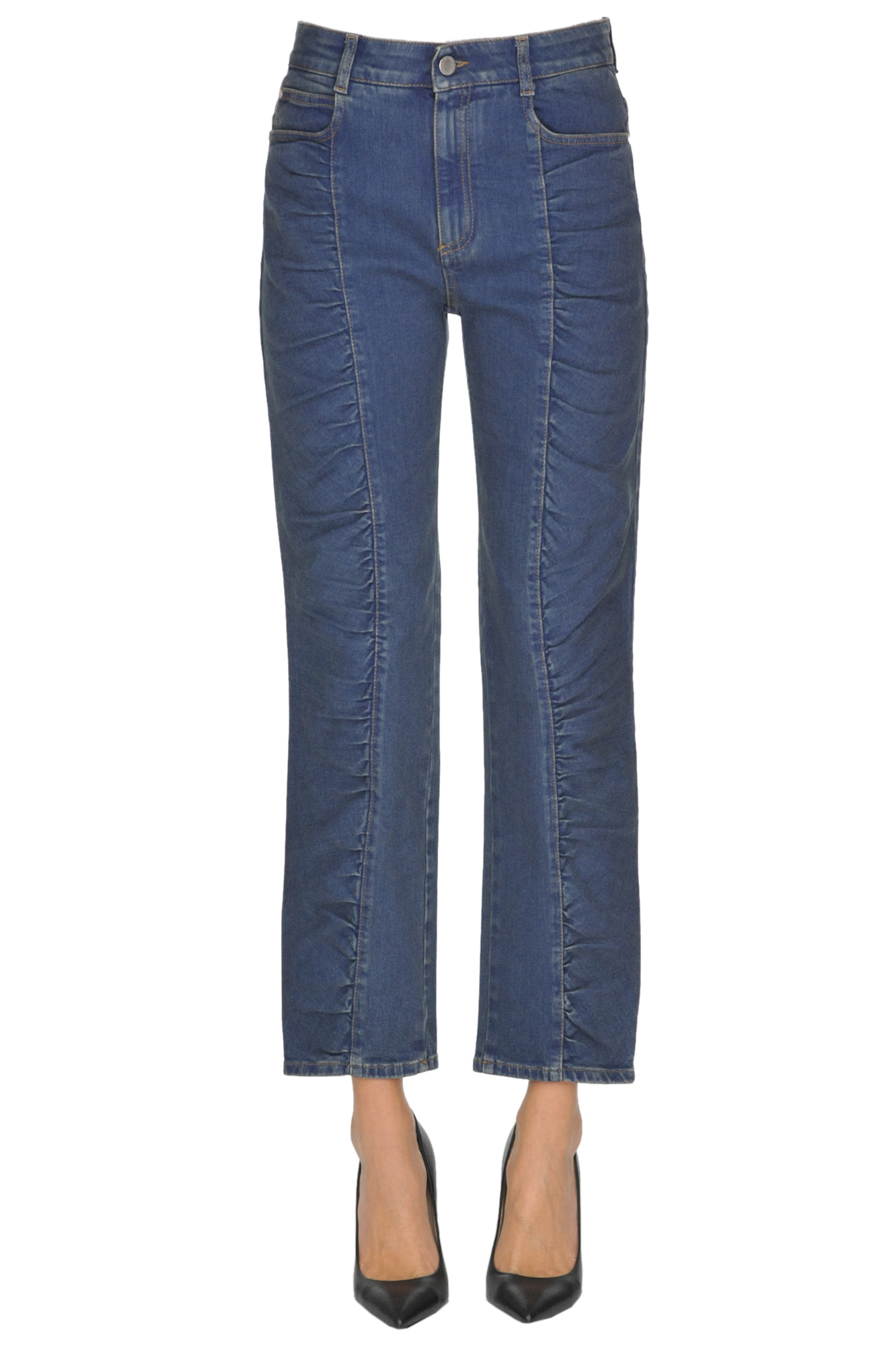 Stella Mccartney Jeans With Gathering In Denim