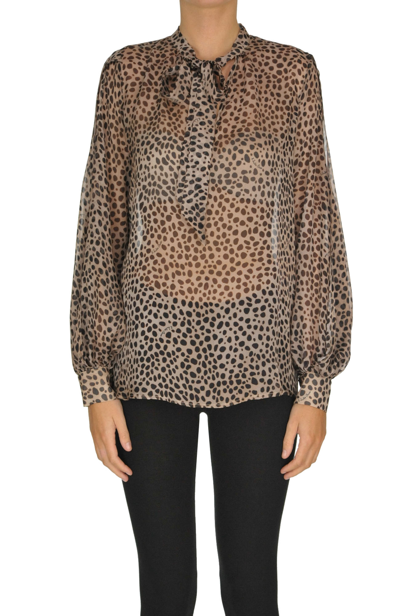 L'Autre Chose Animal print silk blouse - Buy online on Glamest Fashion ...