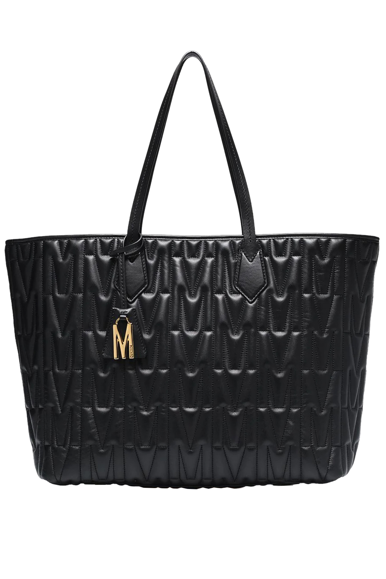Quilted leather shopping bag