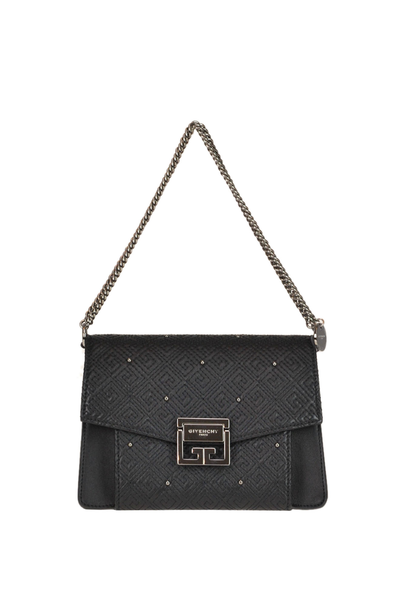 Givenchy Gv3 Embellished Leather Bag In Black