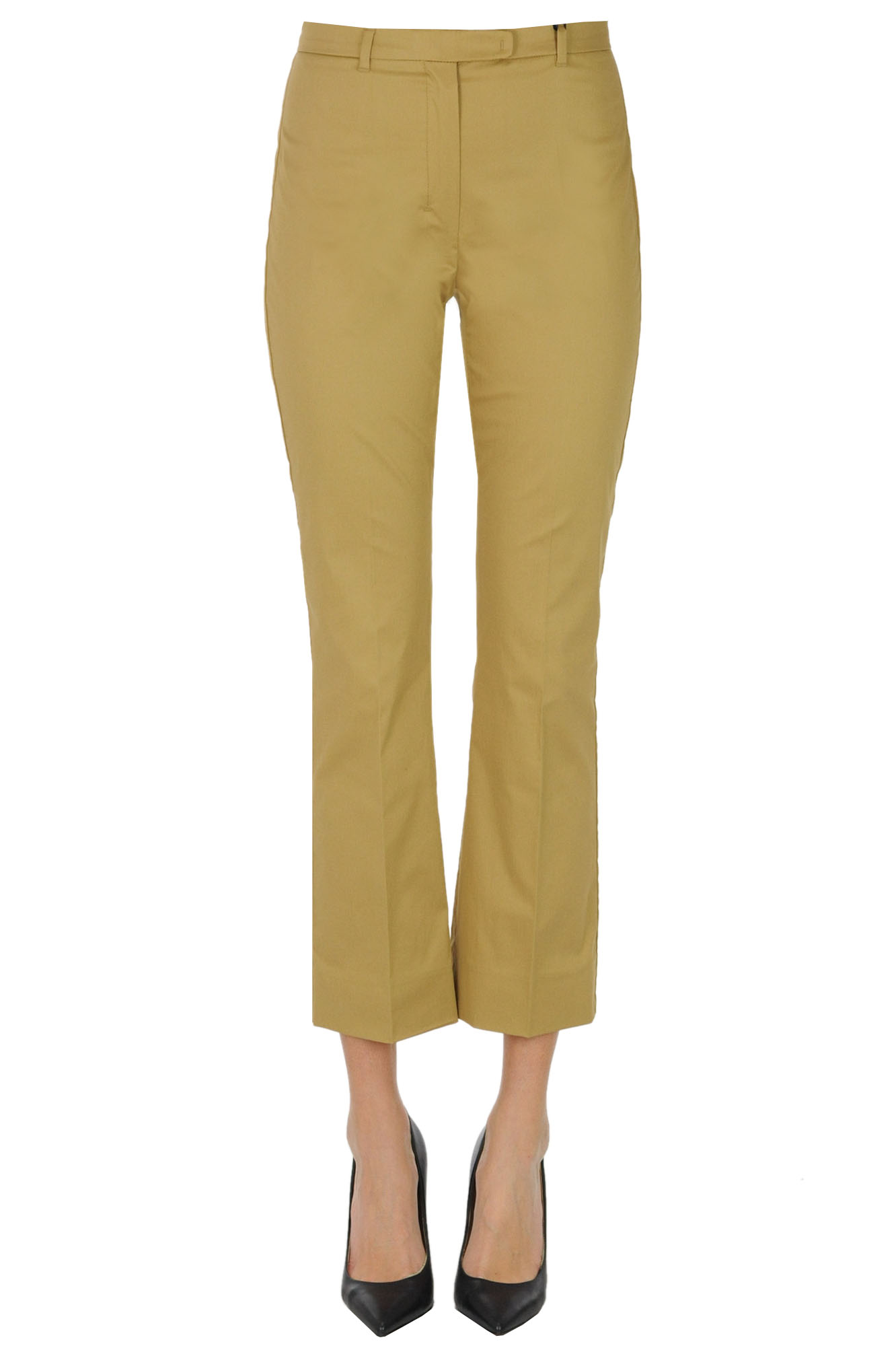 's Max Mara Amelia Cotton Trousers In Camel
