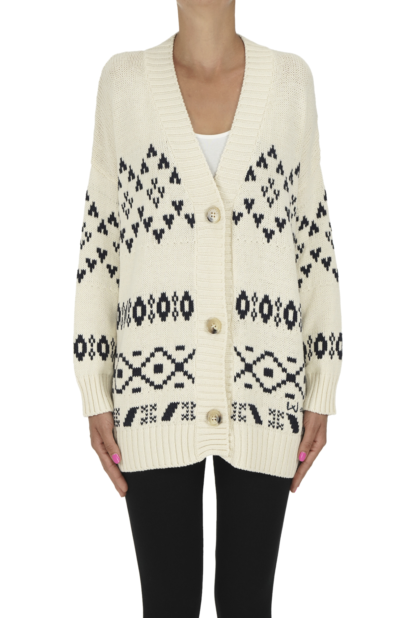 Max Mara Acacia Maxi Cardigan In White