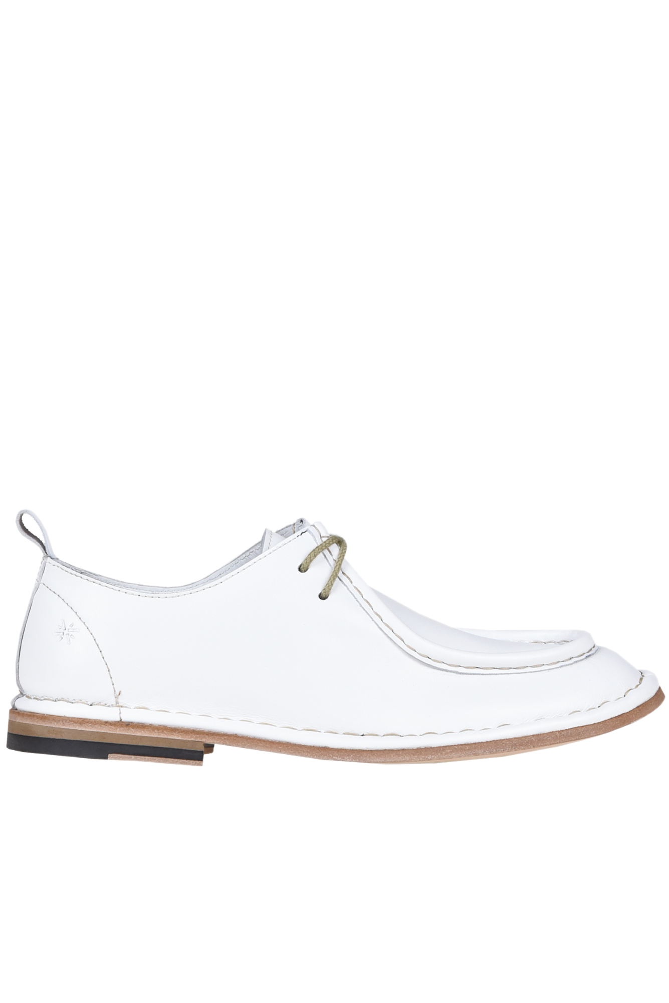 Punto Pigro Nappa Leather Lace Up Shoes In Ivory