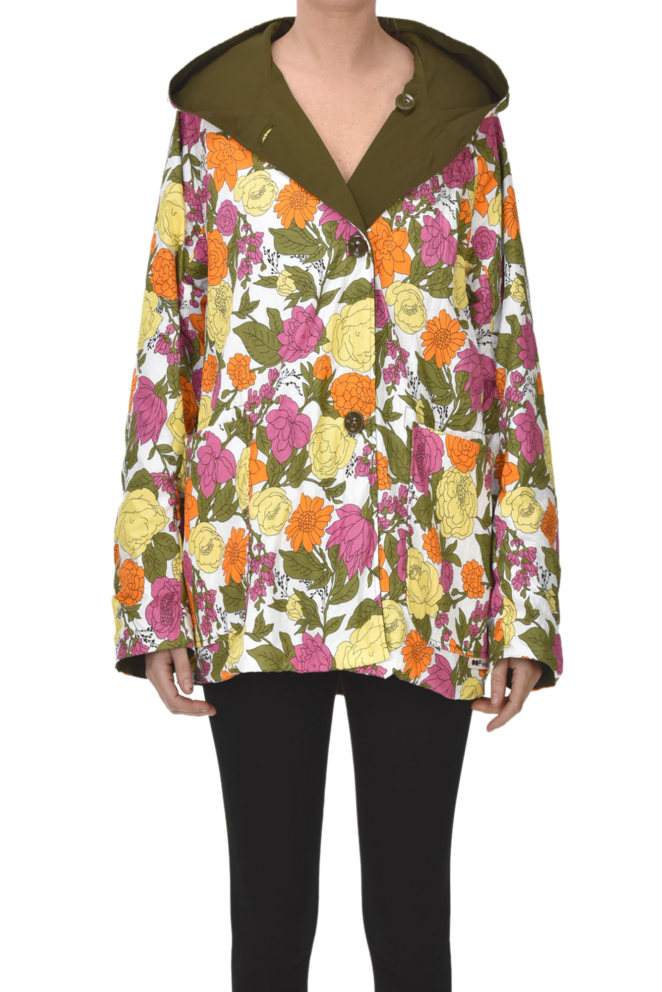 Oof Reversible Flower Print Jacket In Multicoloured