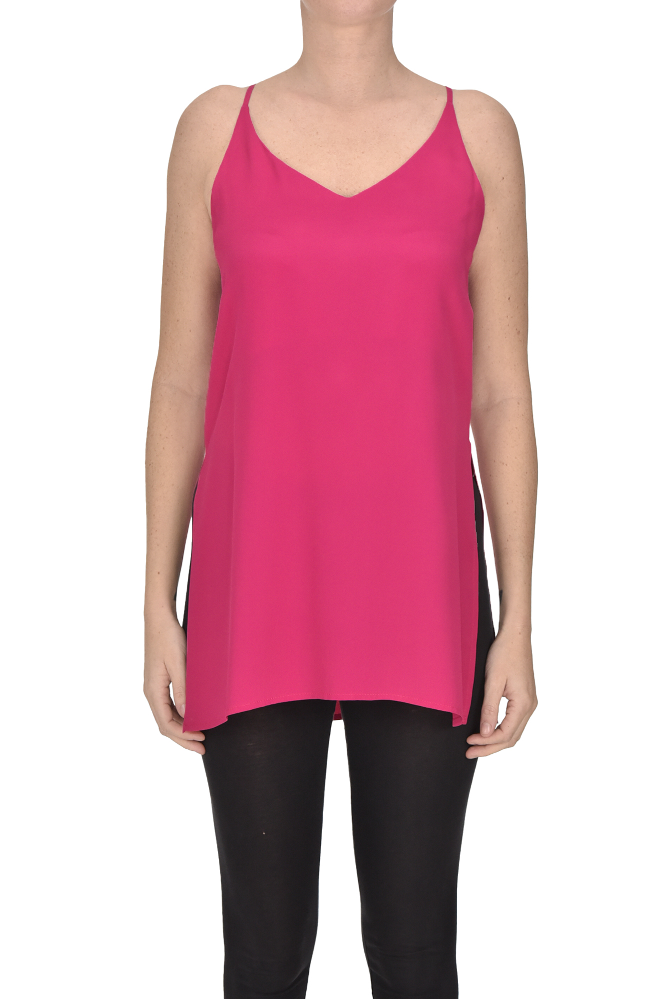 Simona Corsellini Crepè Top In Fuxia