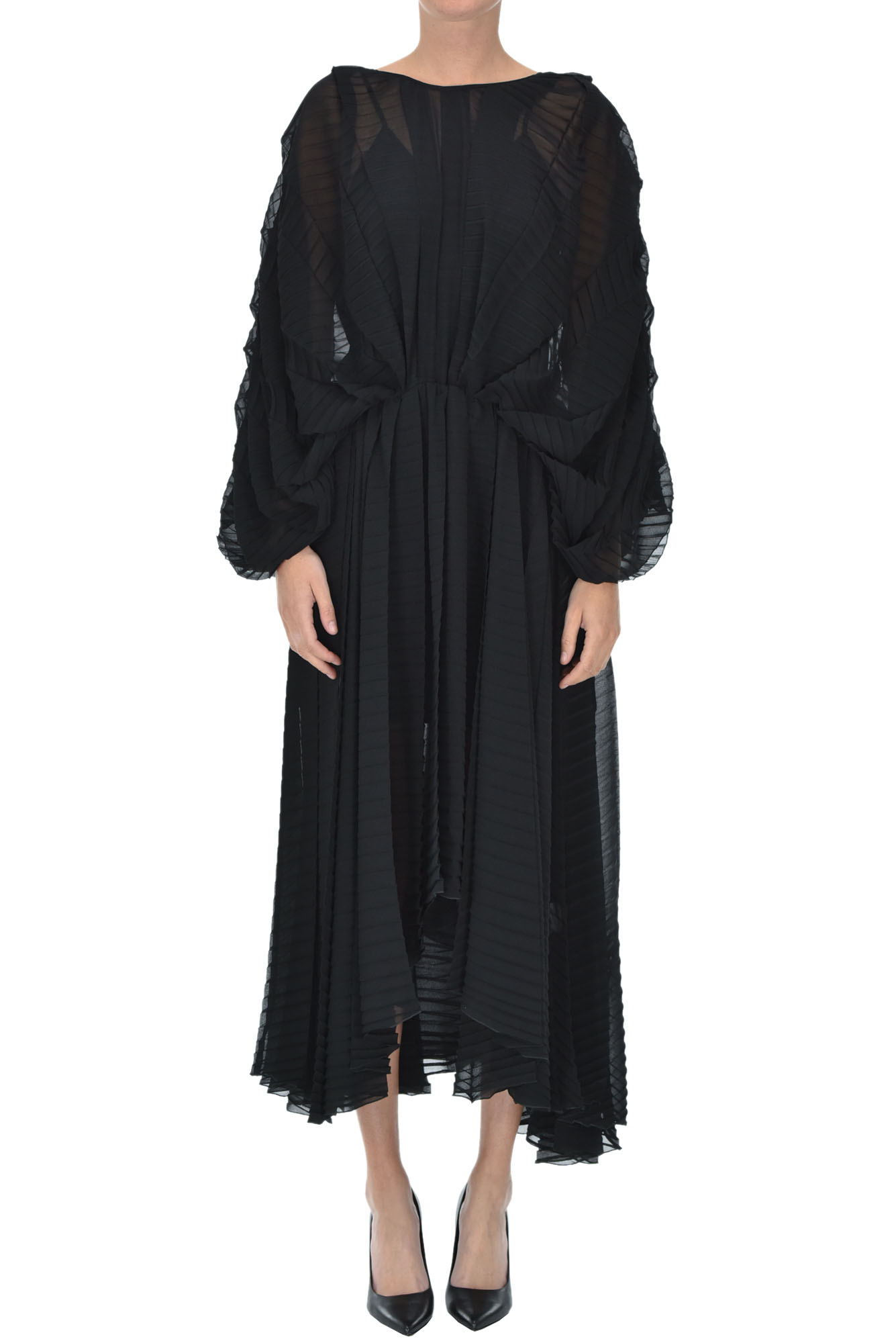 MSGM Pleated crepè dress - Buy online on Glamest Fashion Outlet ...