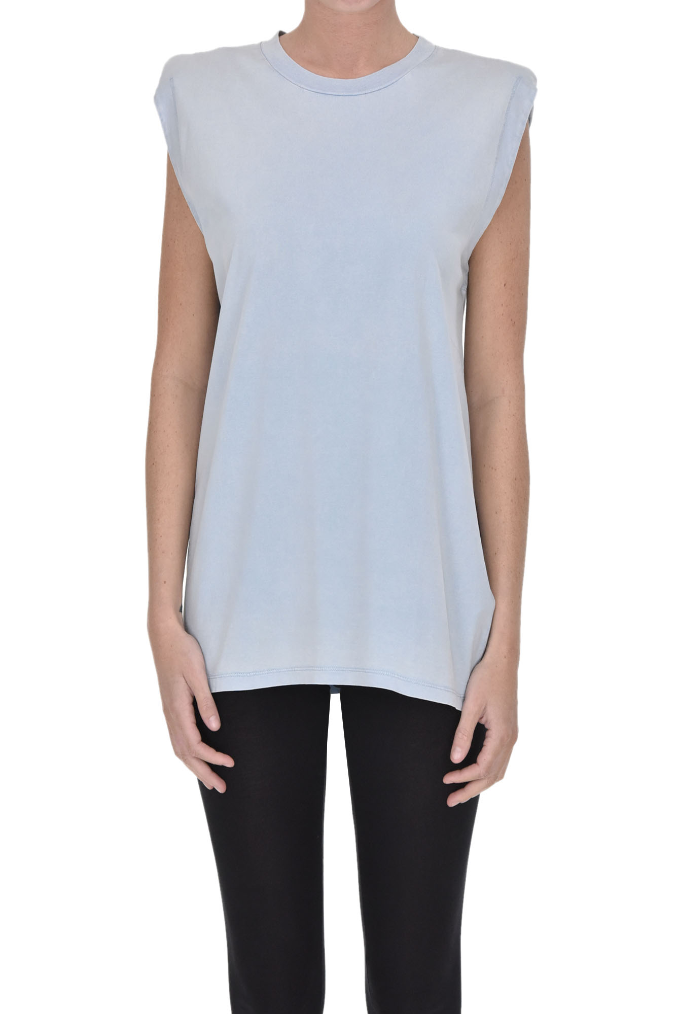 Padded shoulders tank-top