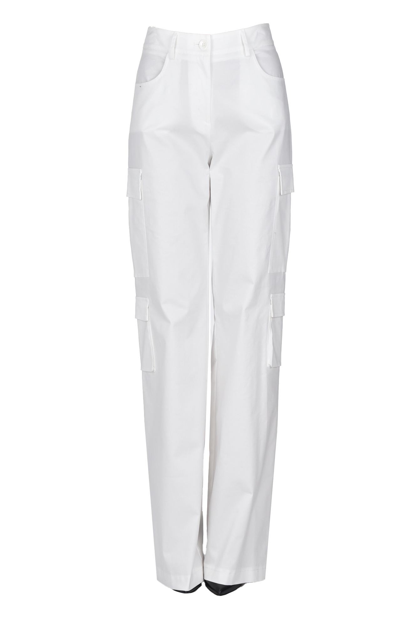 Olla Parèg Cargo Style Trousers In White