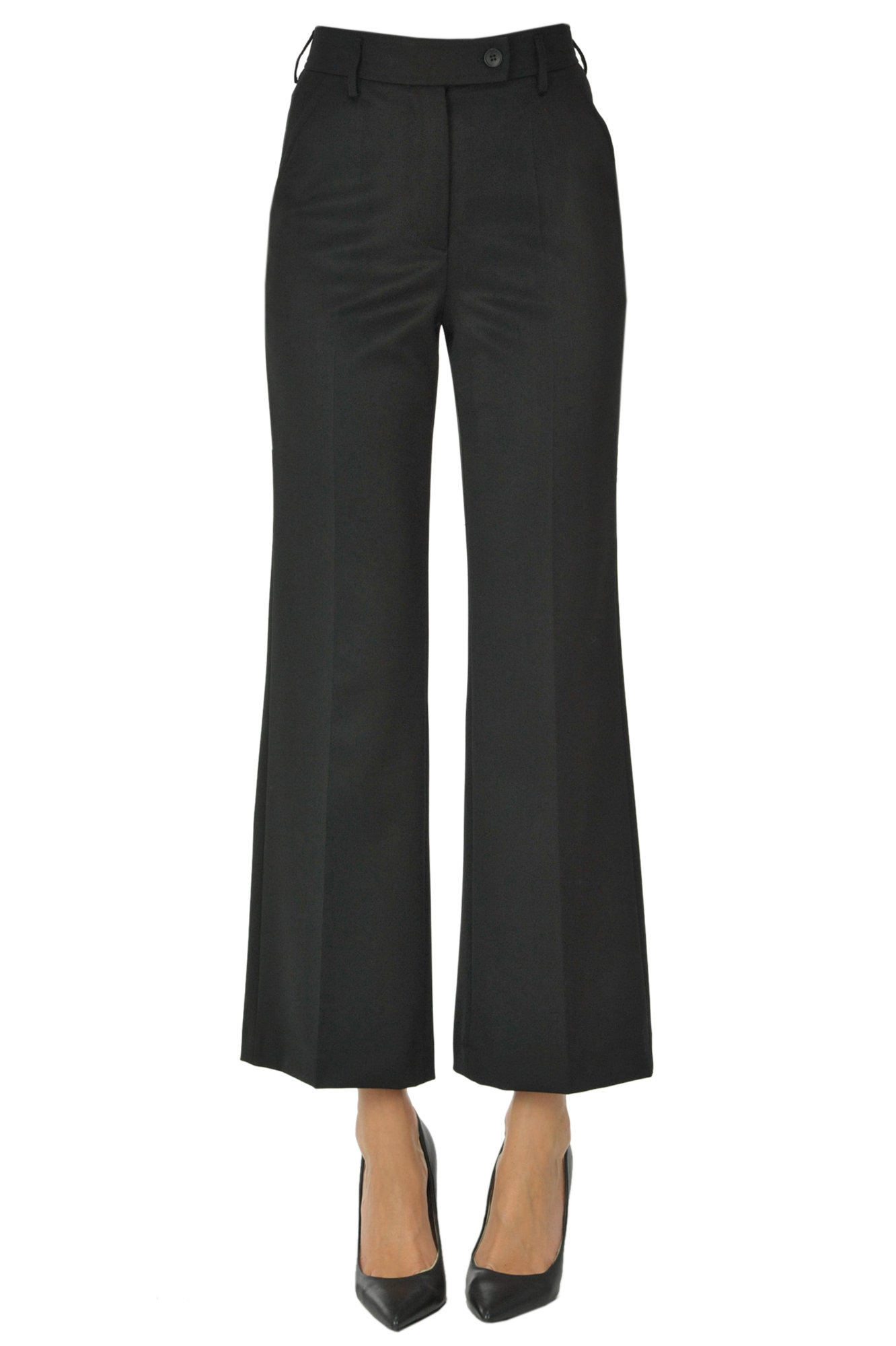 I.c.f. Cropped  Trousers In Black
