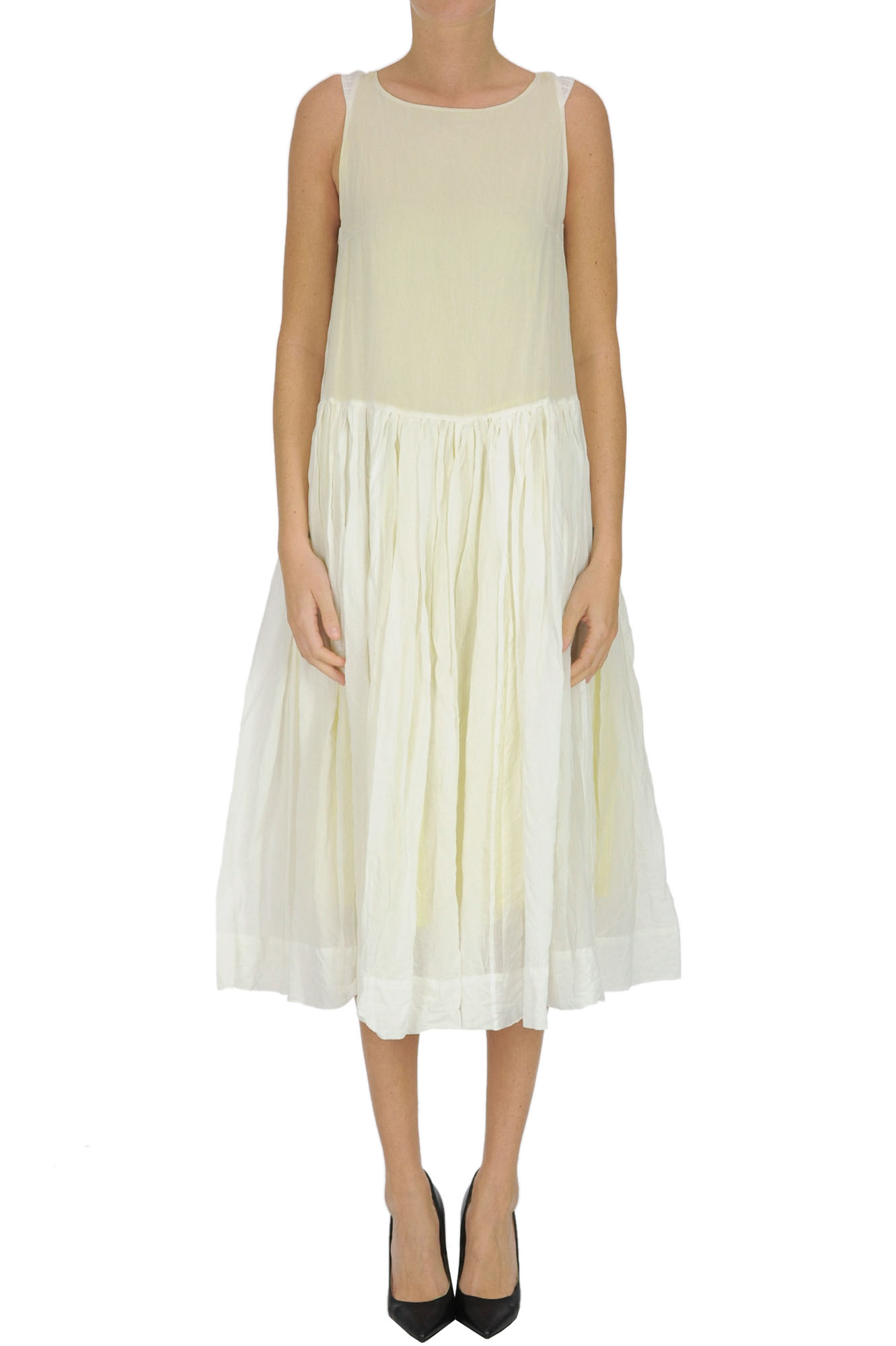 Abito doppio in cotone e seta