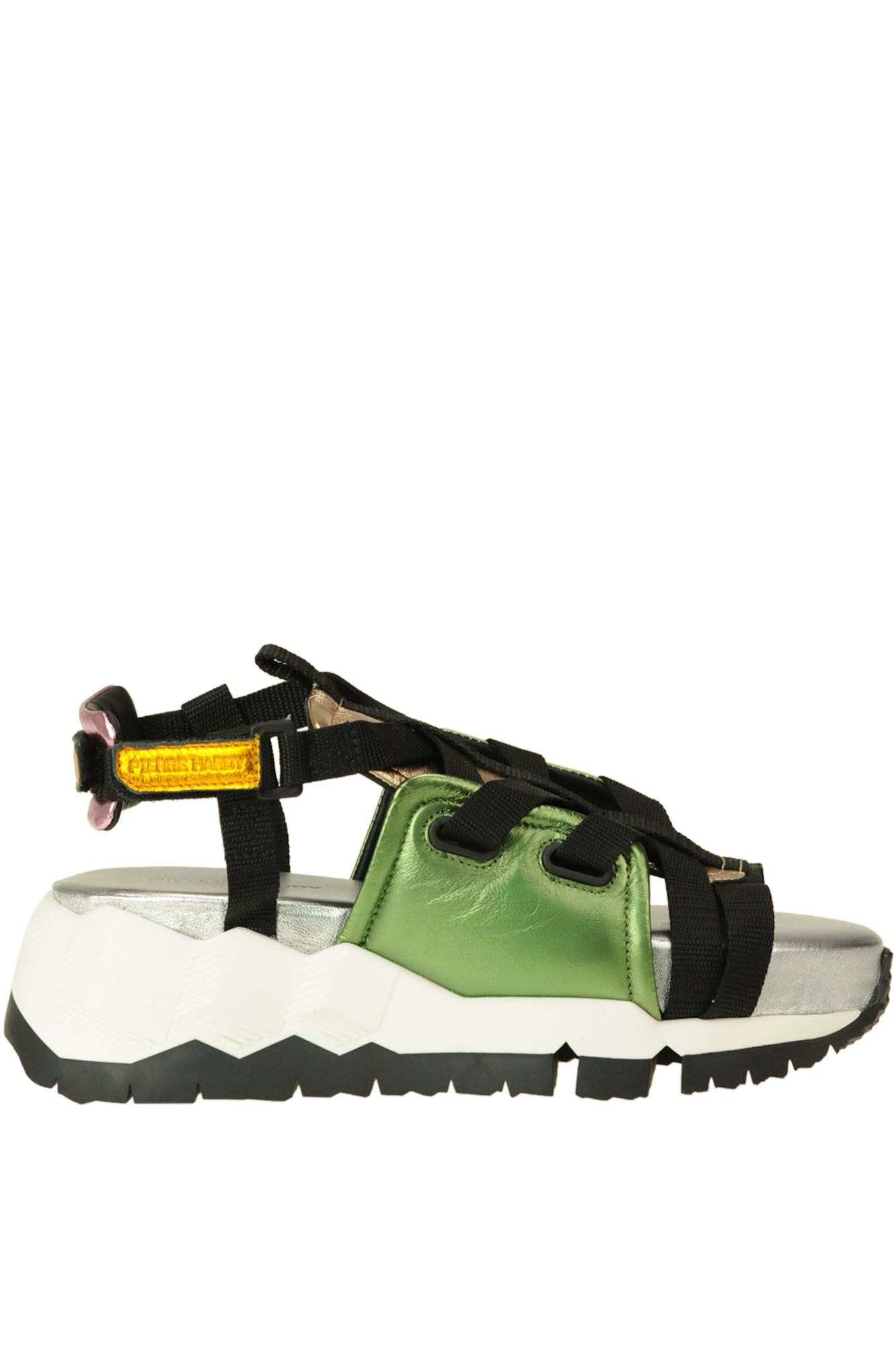 Sandali sportivi in pelle metallizzata