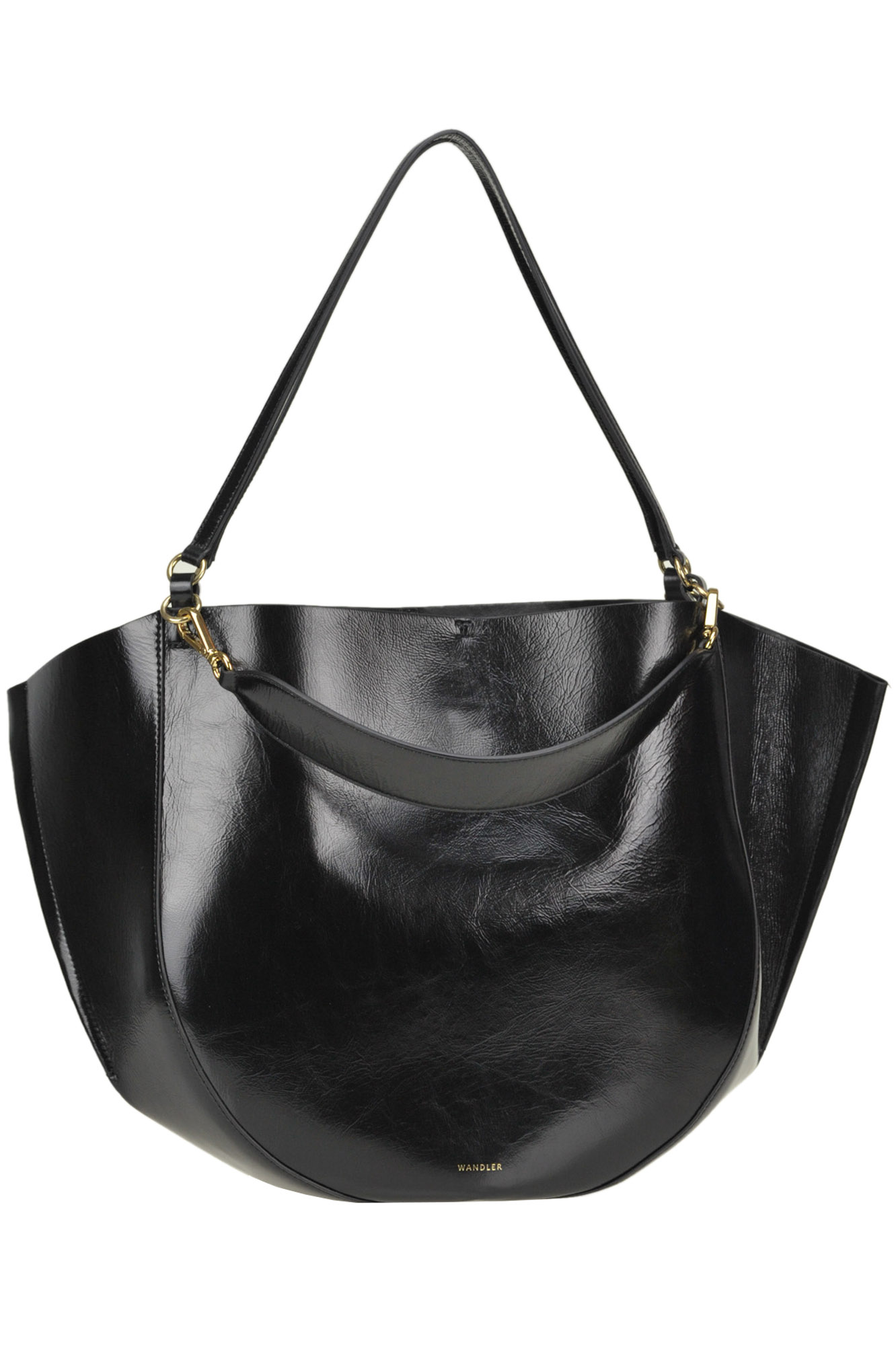 Wandler Mia Smooth Leather Bag In Black