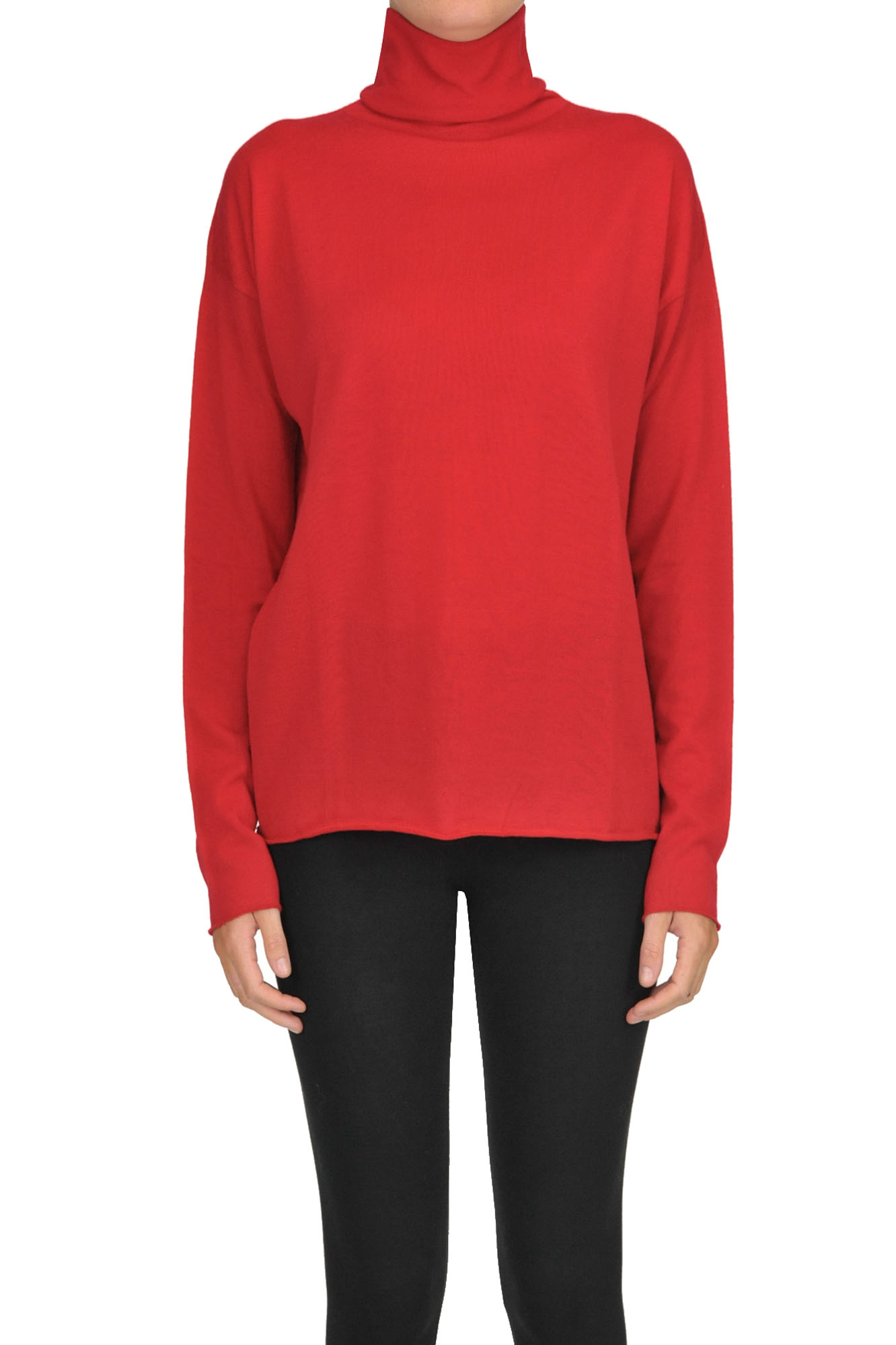 P.a.r.o.s.h Turtleneck Wool Pullover In Red