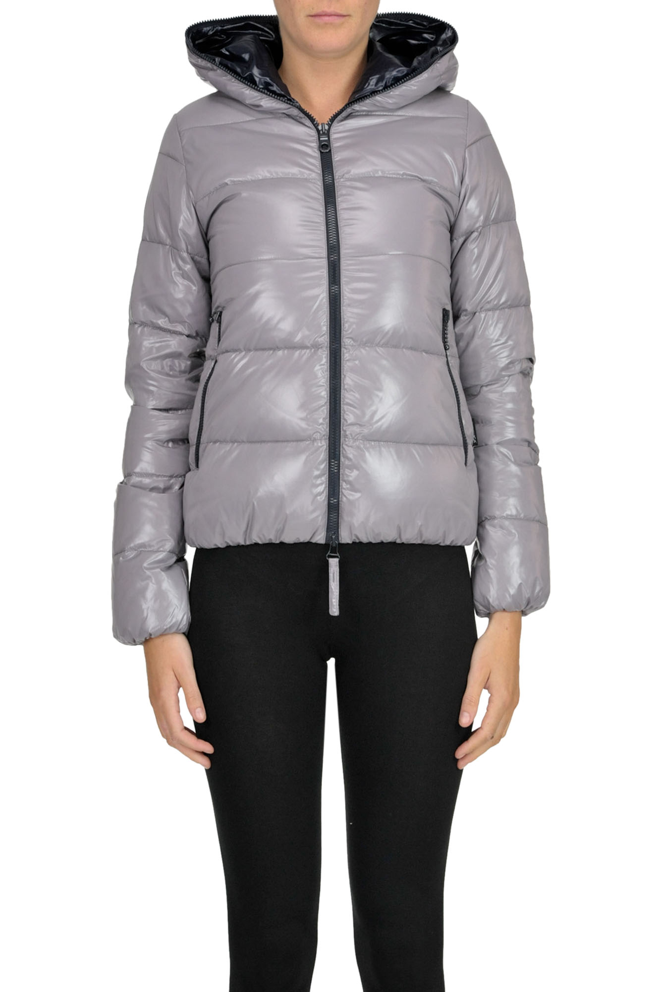 Duvetica Quilted Nylon Down Jacket In Grey