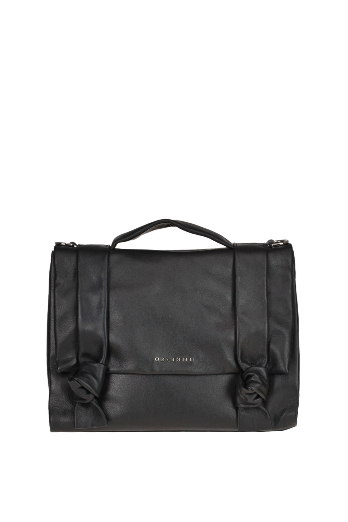 Orciani Bella Leather Bag In Black