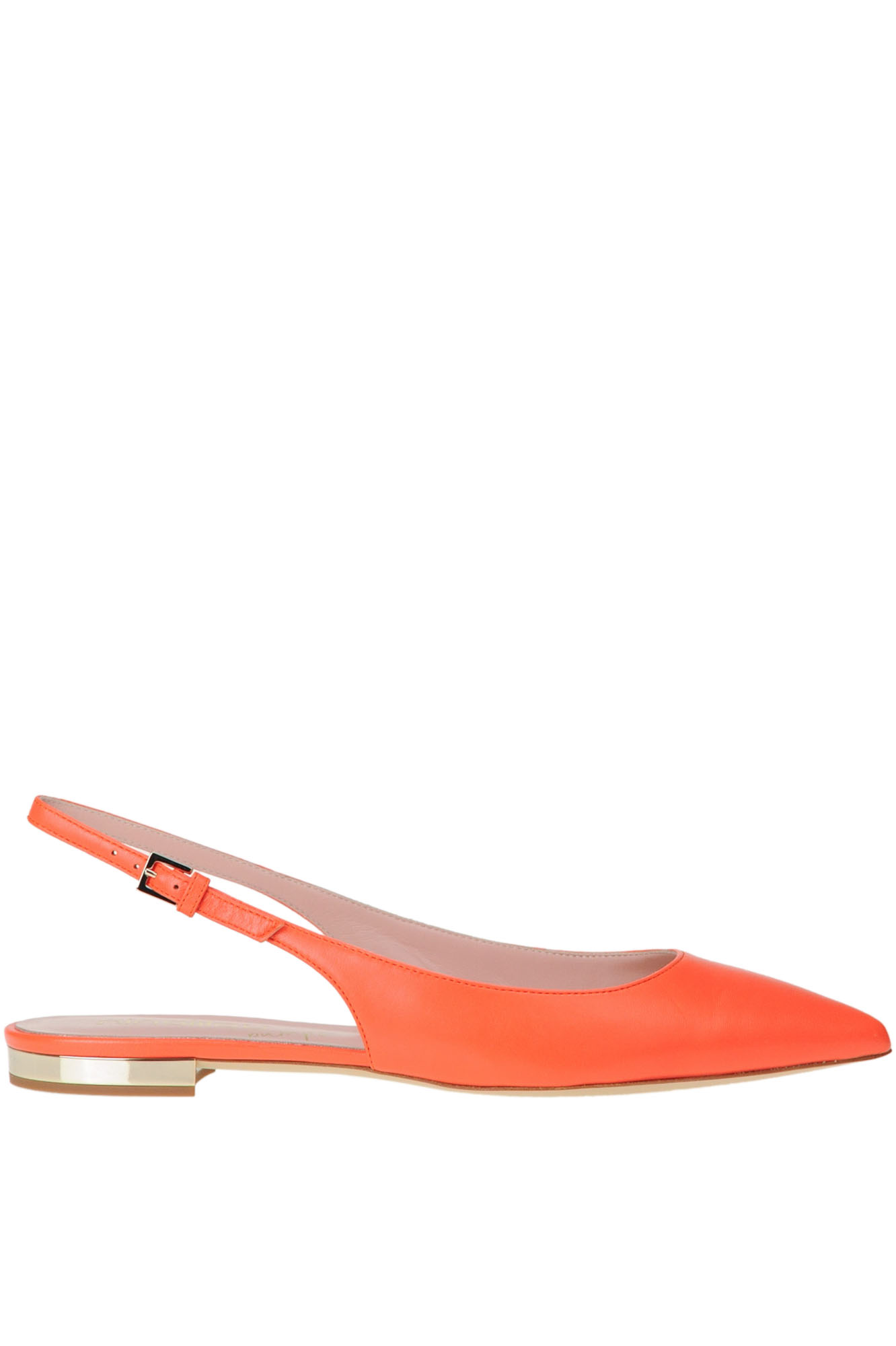 Ballerine slingback in pelle