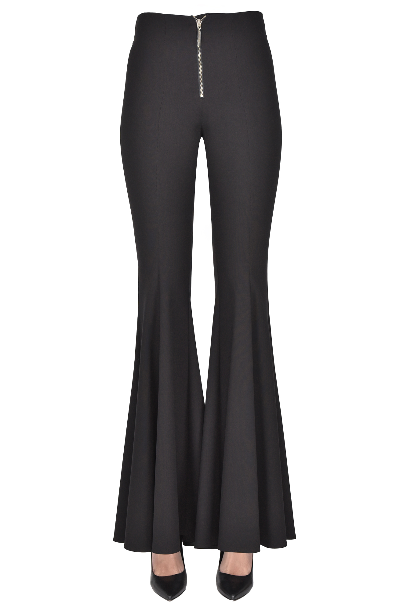 Simona Corsellini Flared Leg Trousers In Black