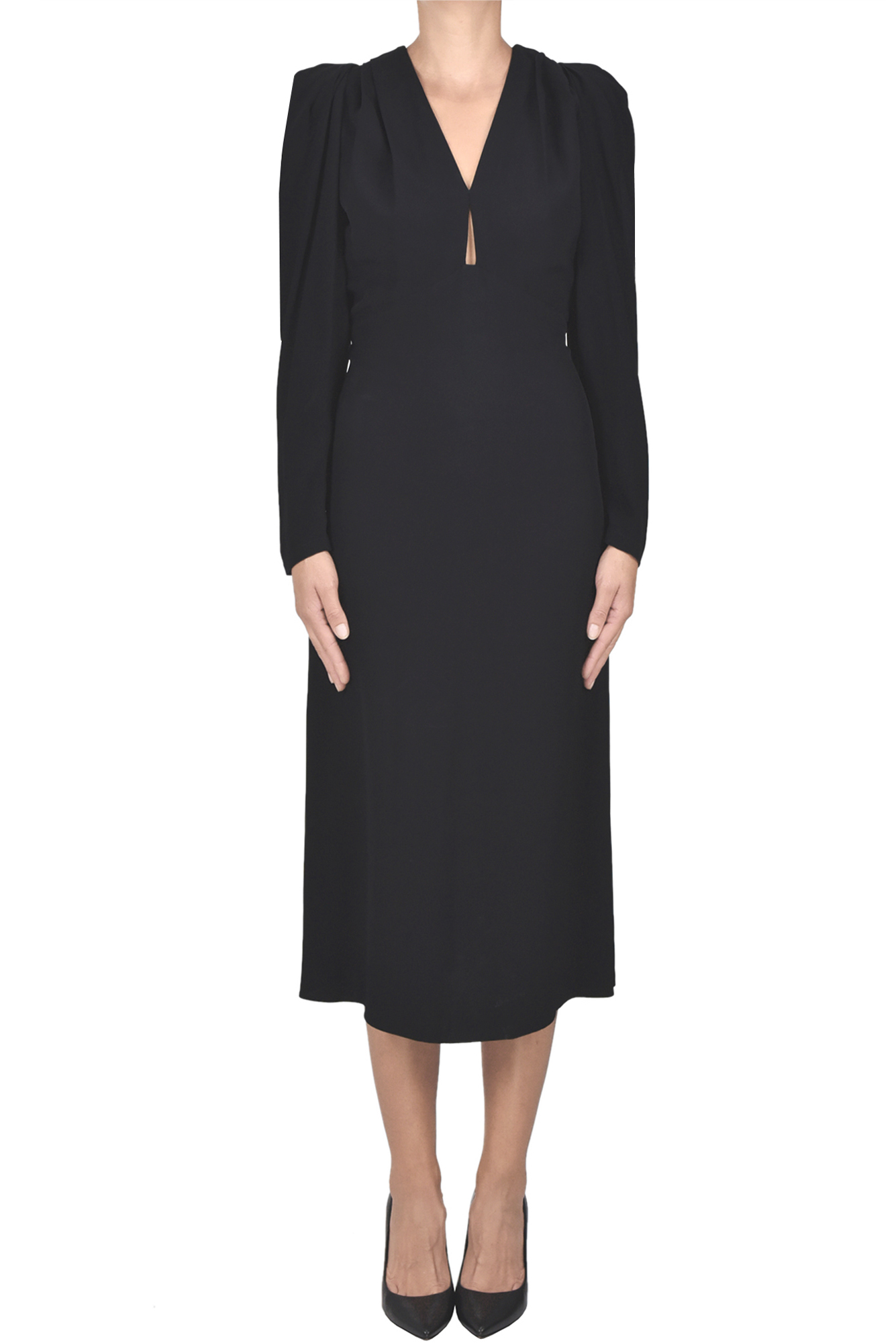 Iro Draped Crepè Dress In Black