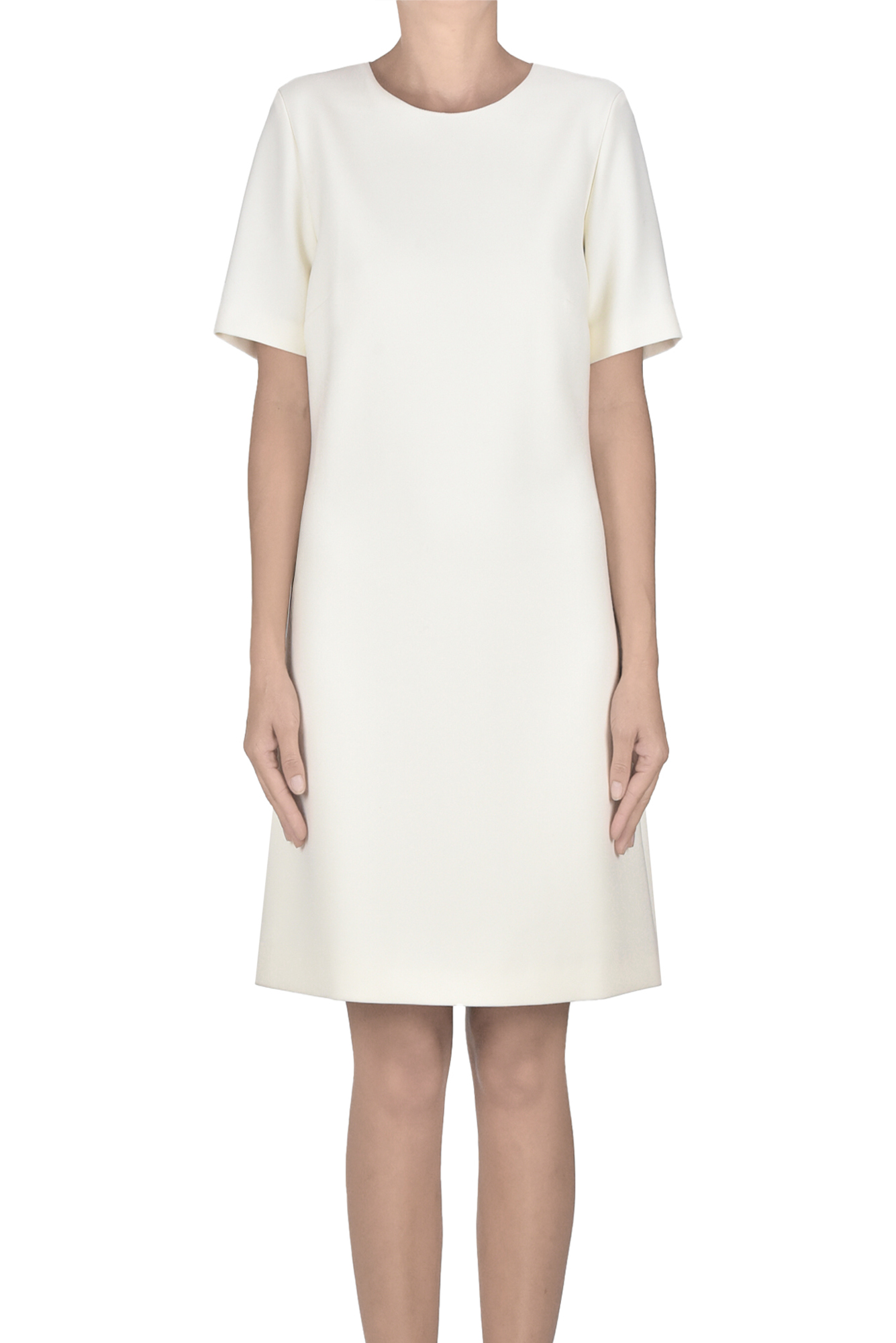 P.a.r.o.s.h Wool-blend Flared Dress In White