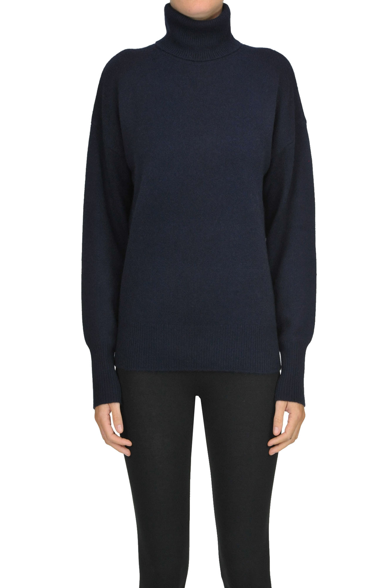 Theory Cashmere Turtleneck Pullover In Navy Blue