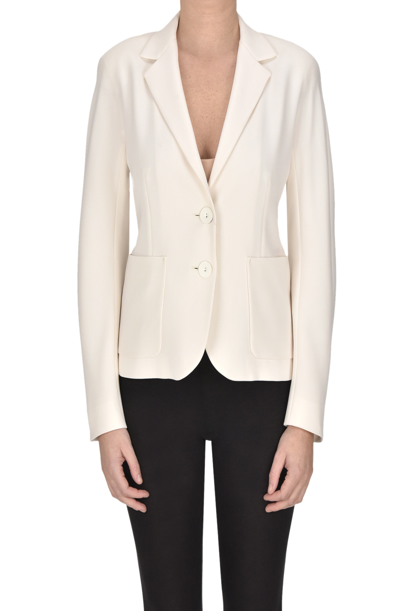 Shop Max Mara Ginseng Blazer In Ivory