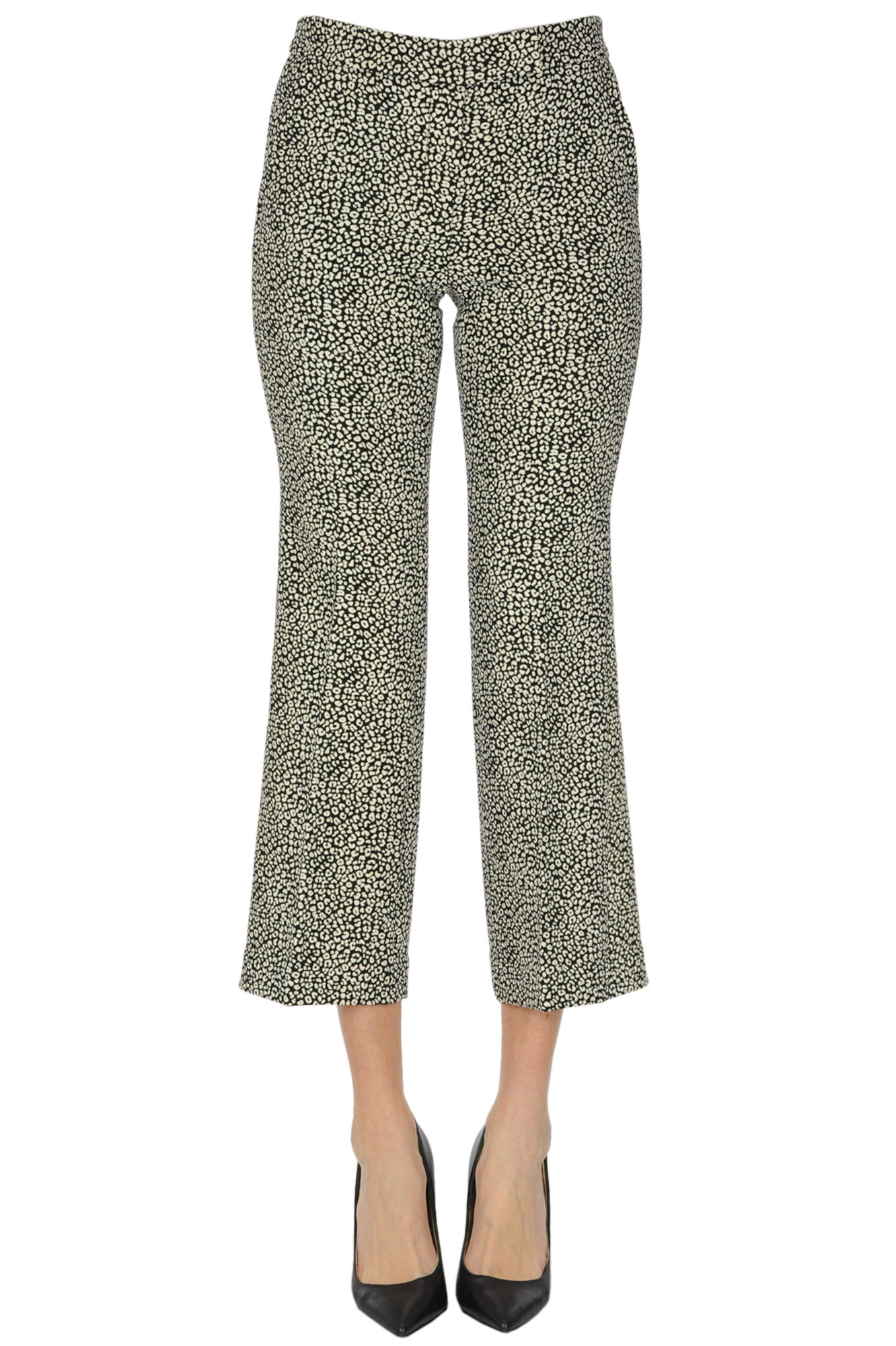 MICHAEL MICHAEL KORS CROPPED PRINTED TROUSERS