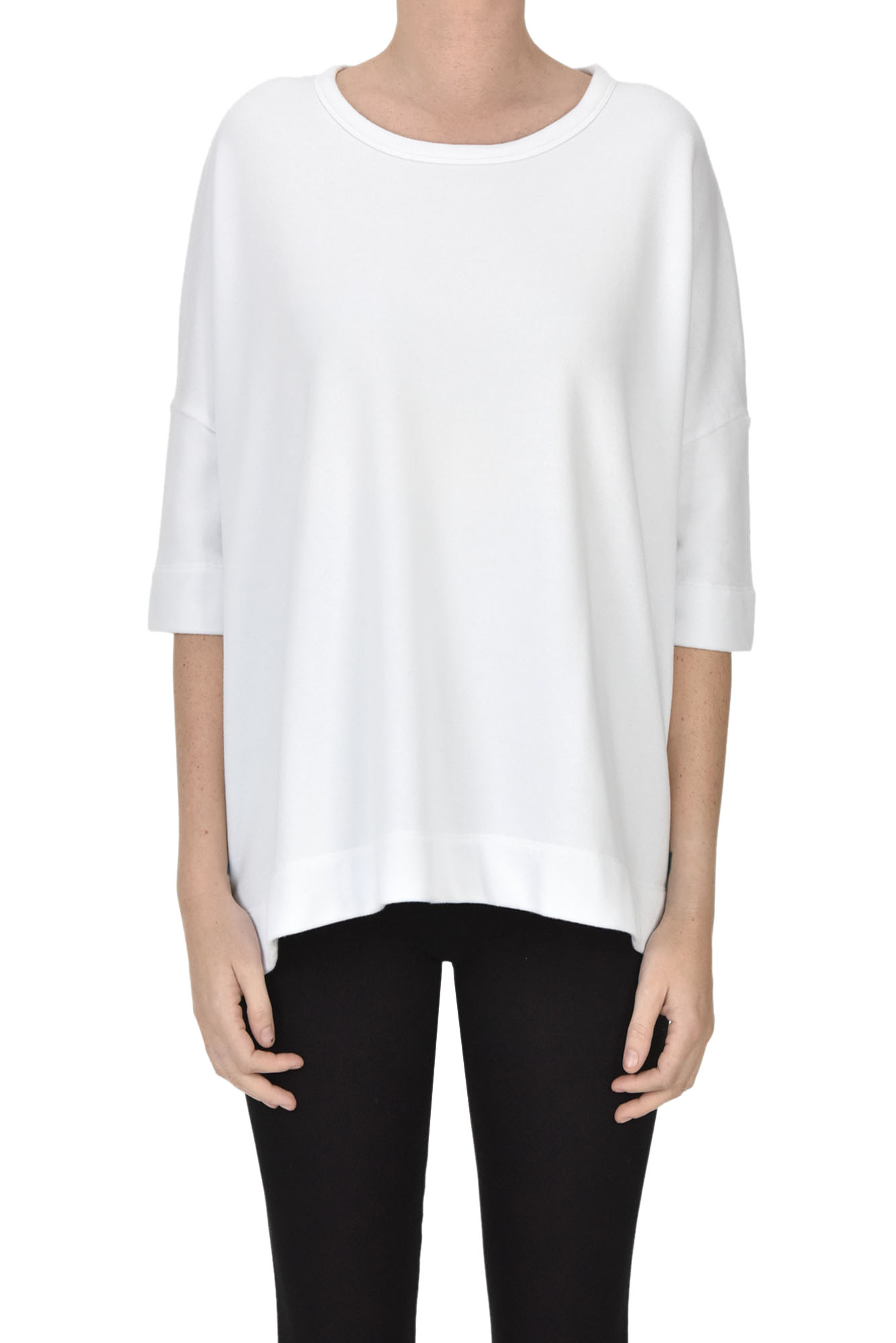 Bonneterie Universel Short Sleeves Sweatshirt In White