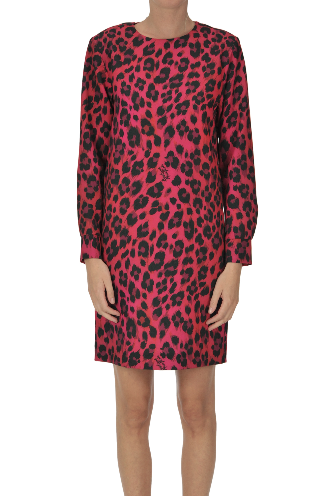 Moschino Boutique Animal Print Dress In Raspberry