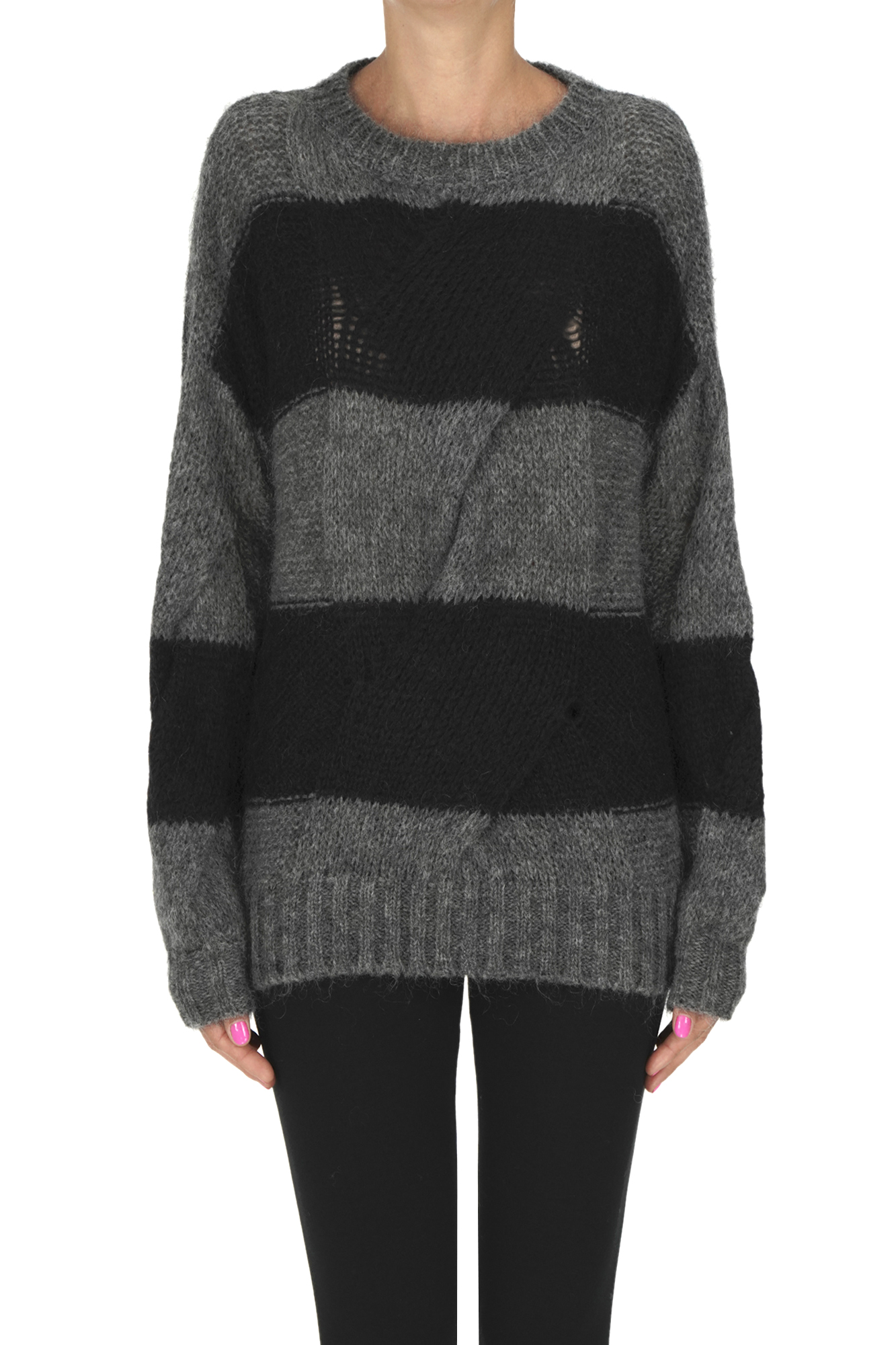 Dondup Horizontal Jersey In Gray