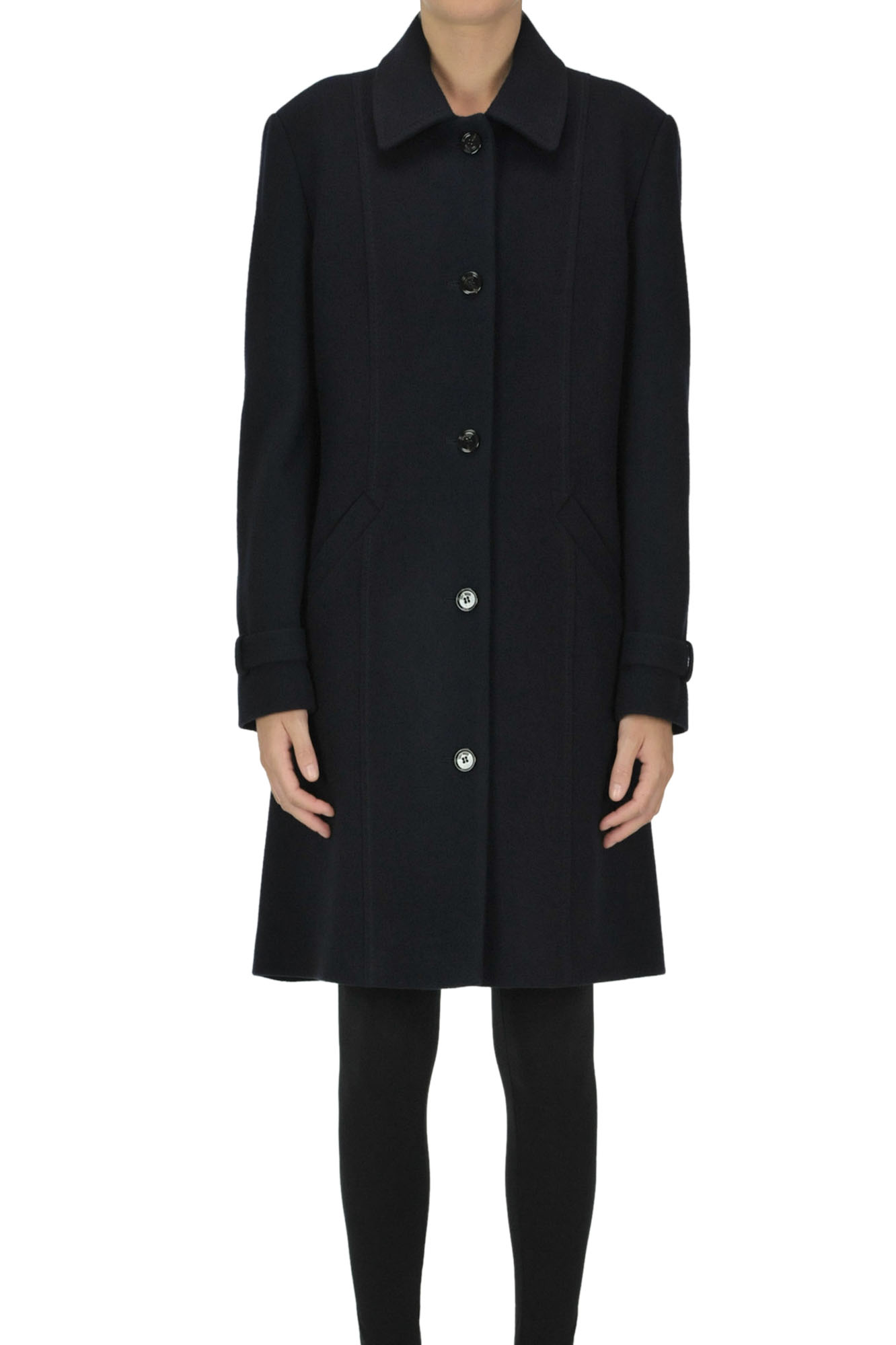 Golden Goose Naomi Wool Coat In Navy Blue