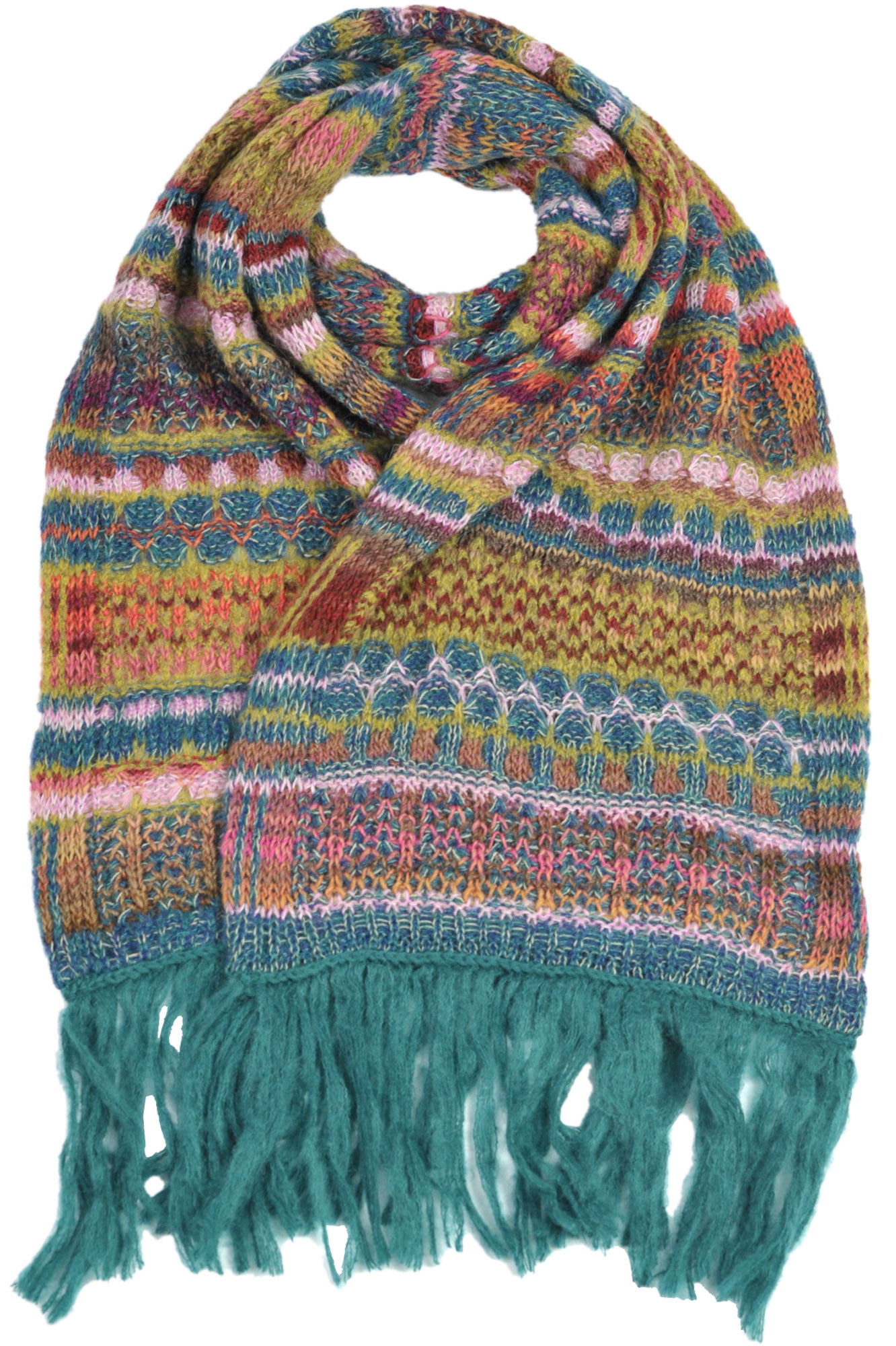 Missoni Textured Knit Scarf In Multicoloured
