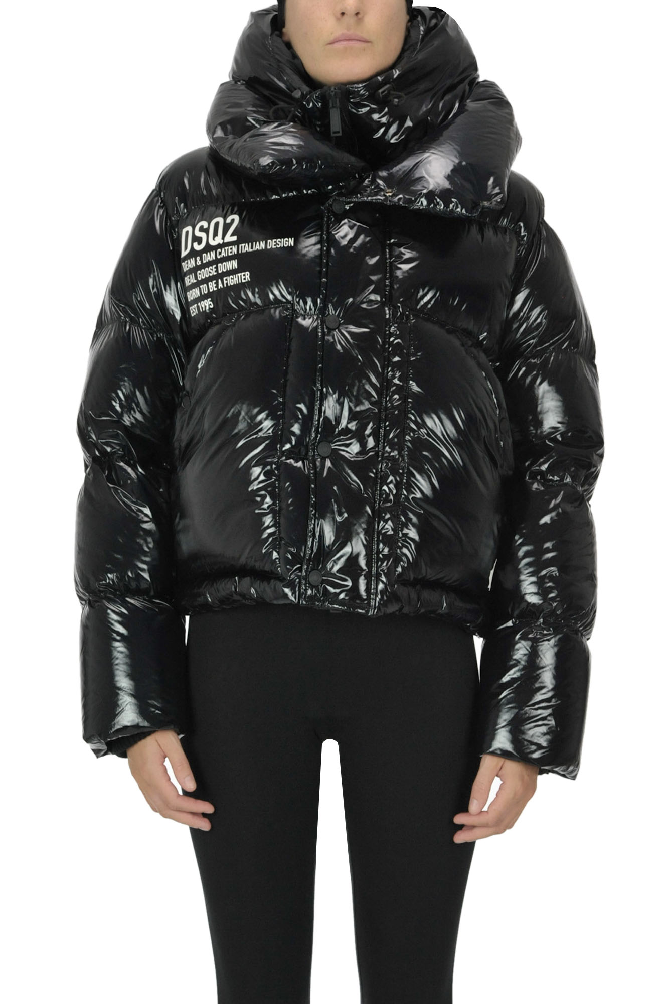 DSQUARED2 BOMBER STYLE QUILTED DOWN JACKET