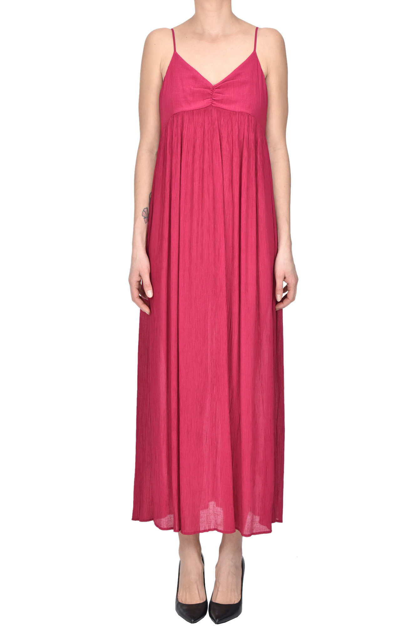 Attic And Barn Slip Dress In Raspberry
